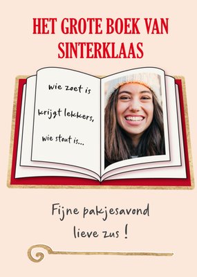 Het Grote Boek Van Sinterklaas Foto Upload Zus Pakjesavond Kaart