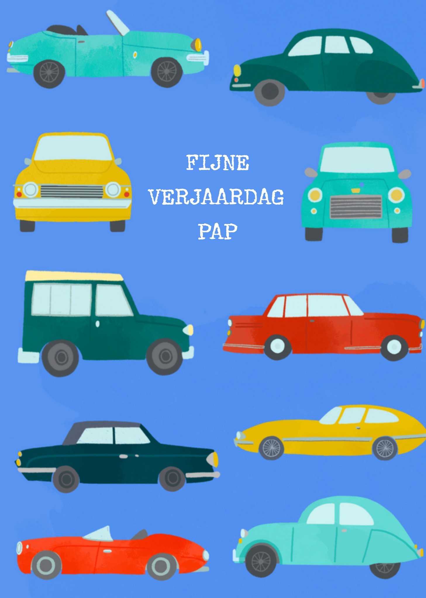 Verjaardagskaart auto