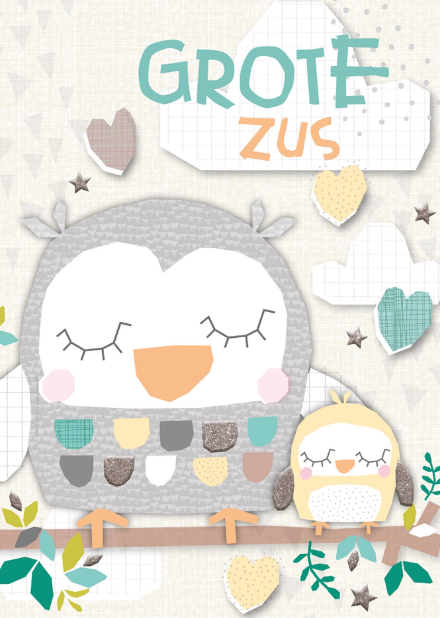 Geboortekaart Zus Uiltjes Kaart TMS