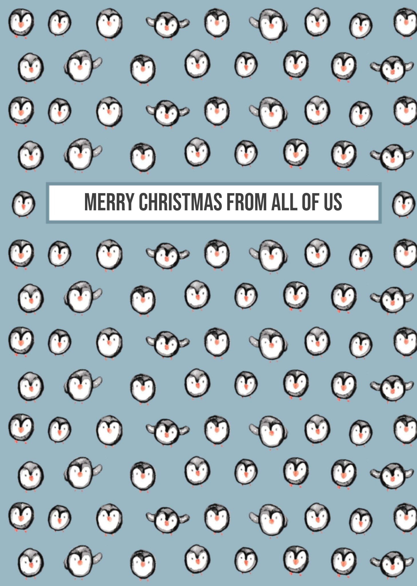 Kerstkaart pinguins Greetz