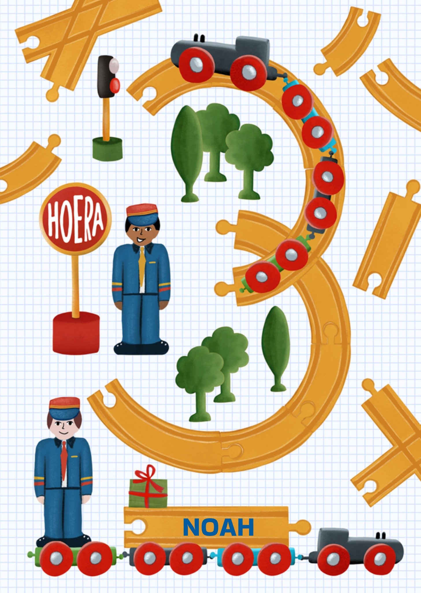 Verjaardagskaart 3 Hoera Kaart Fishuals