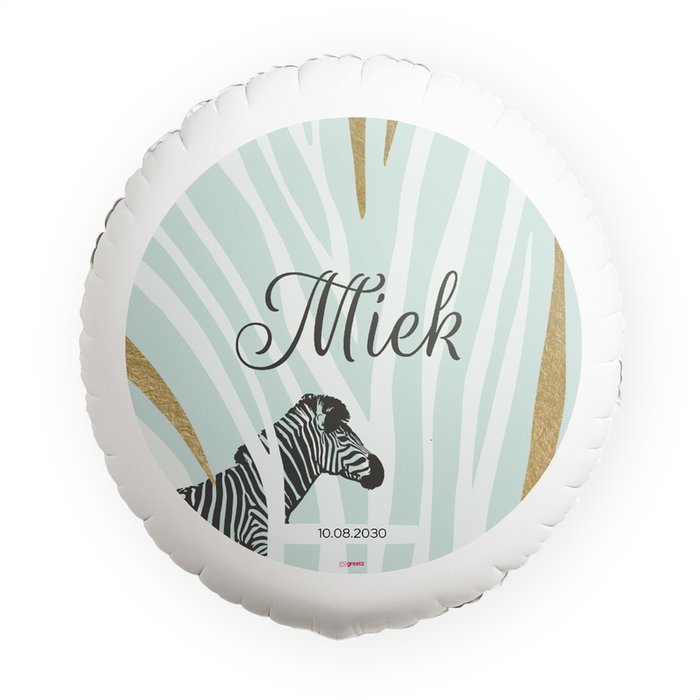 Ballon 'Geboorte ballon met eigen naam en datum'