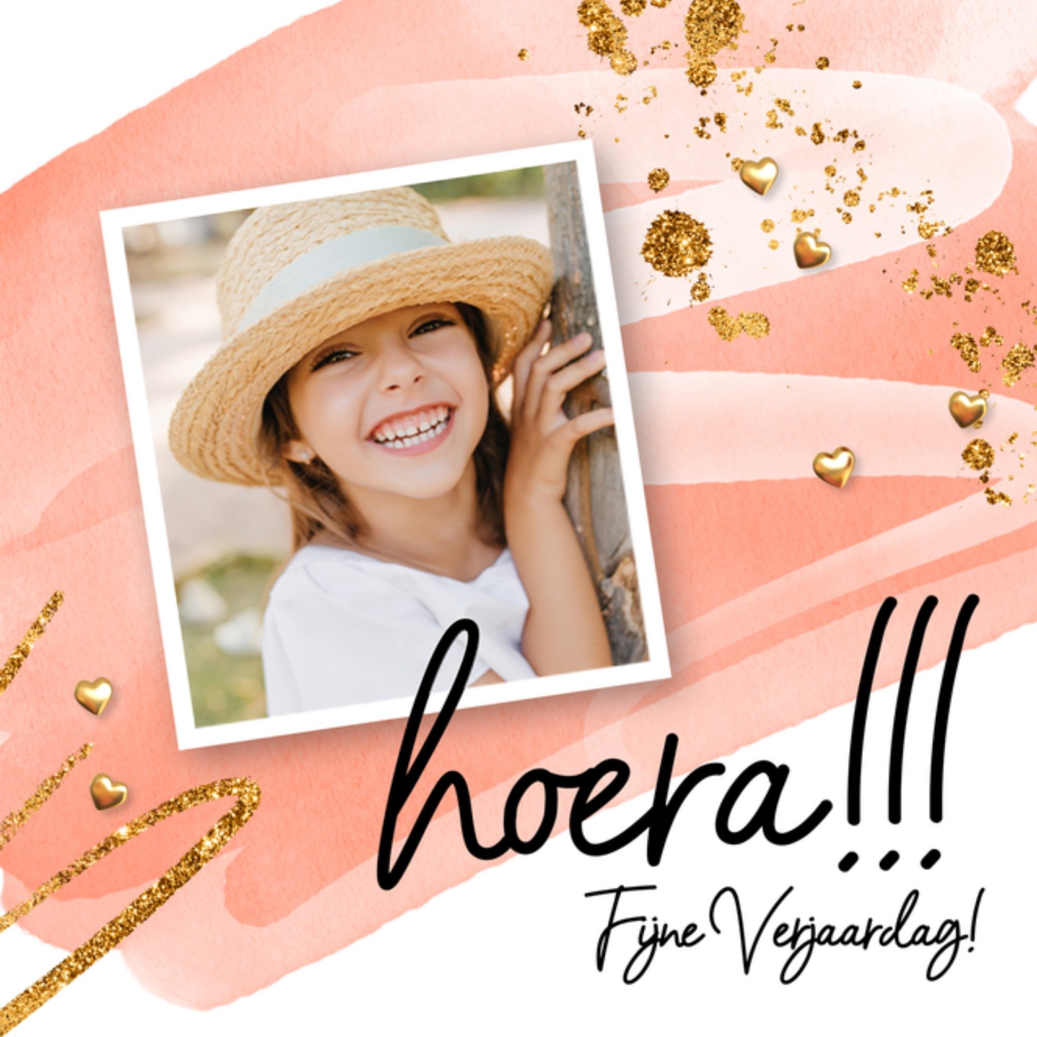 Verjaardagskaart fotokaart Vierkante Kaart Luckz