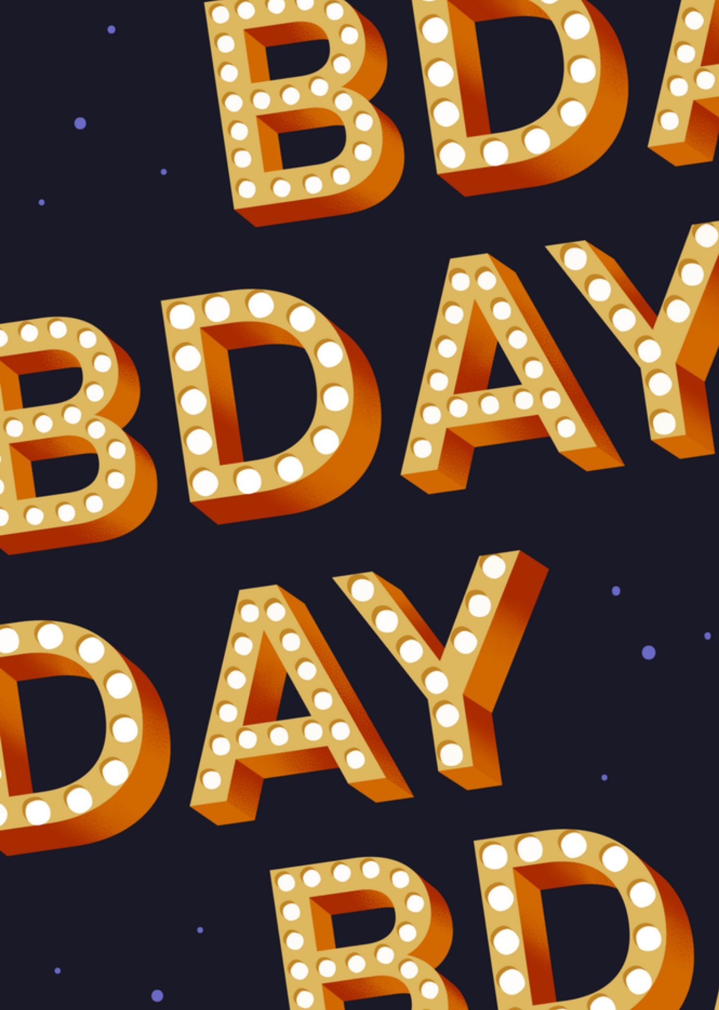 Verjaardagskaart bday goud Kaart Greetz