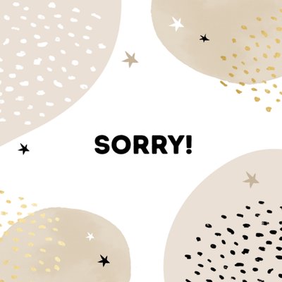 Greetz | Sorry kaart | minimalistisch