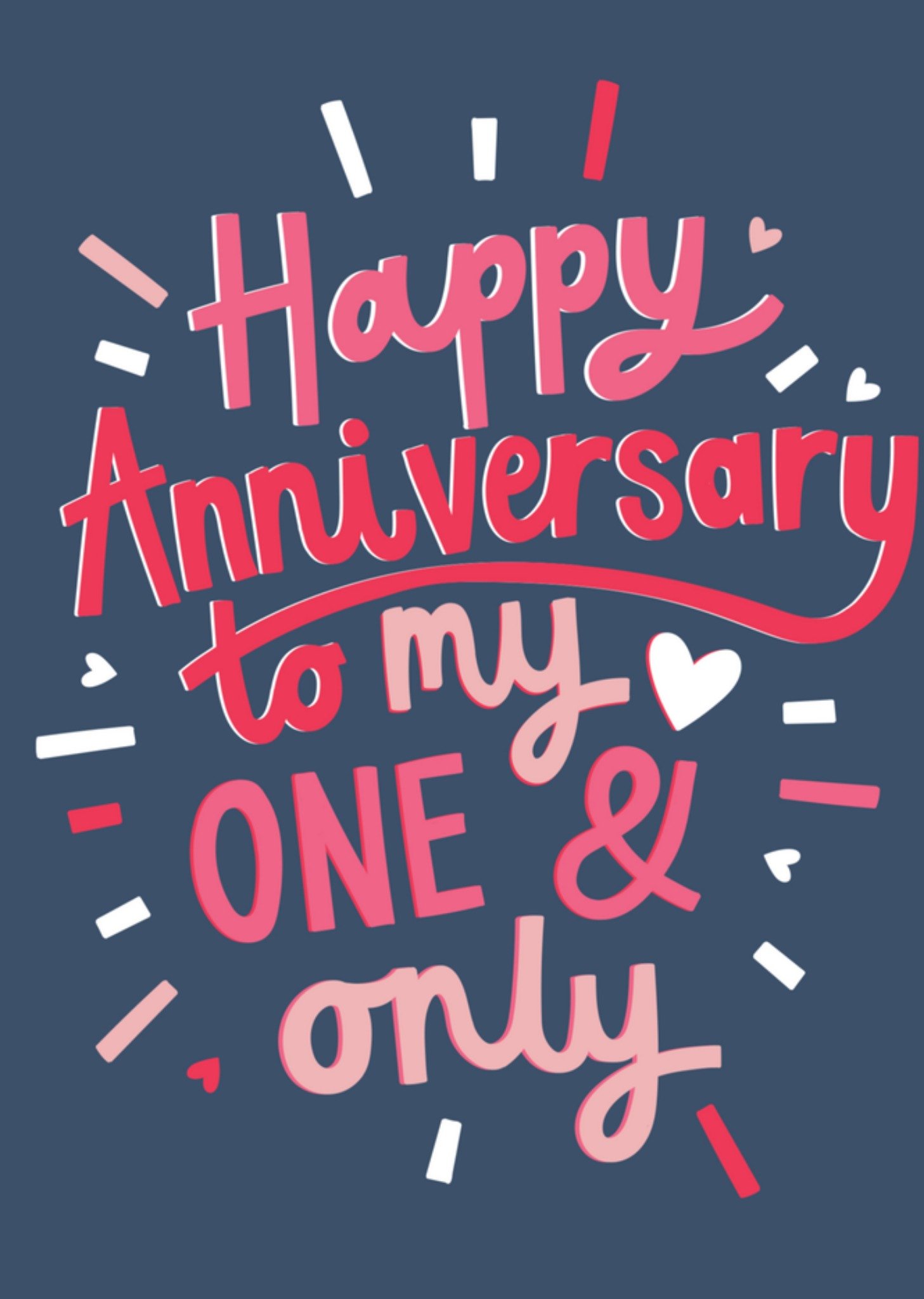 Huwelijksjubileum to my one only Kaart Greetz