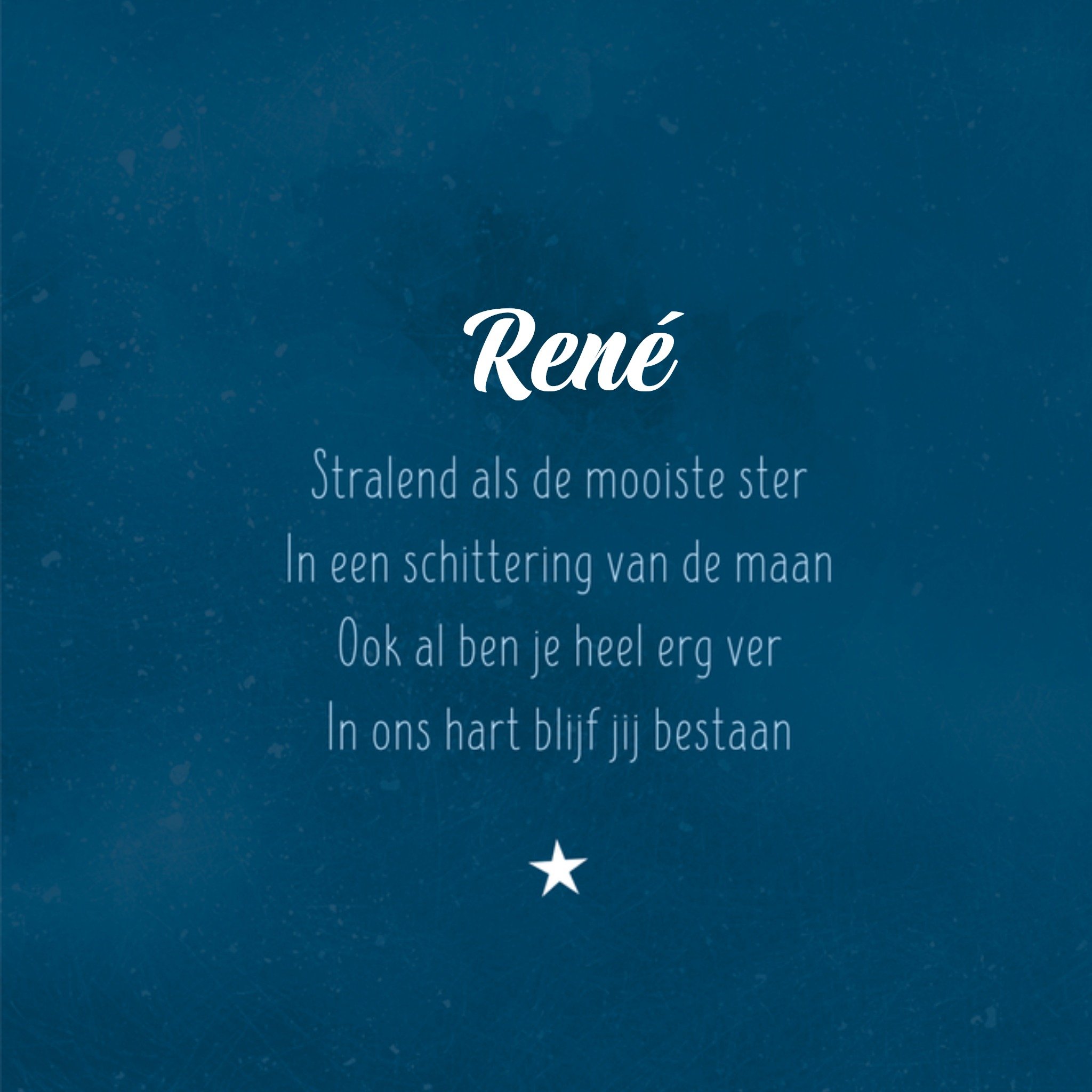 Kleine Vlindervoetjes Condoleance met naam Vierkant