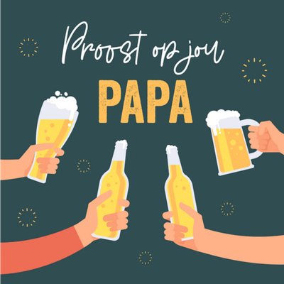 Papercute | Verjaardagskaart | Proost | Papa