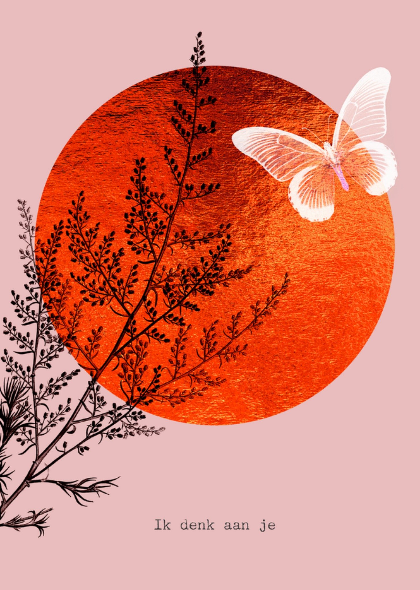 Denken aan kaart vlinder Bright Spot