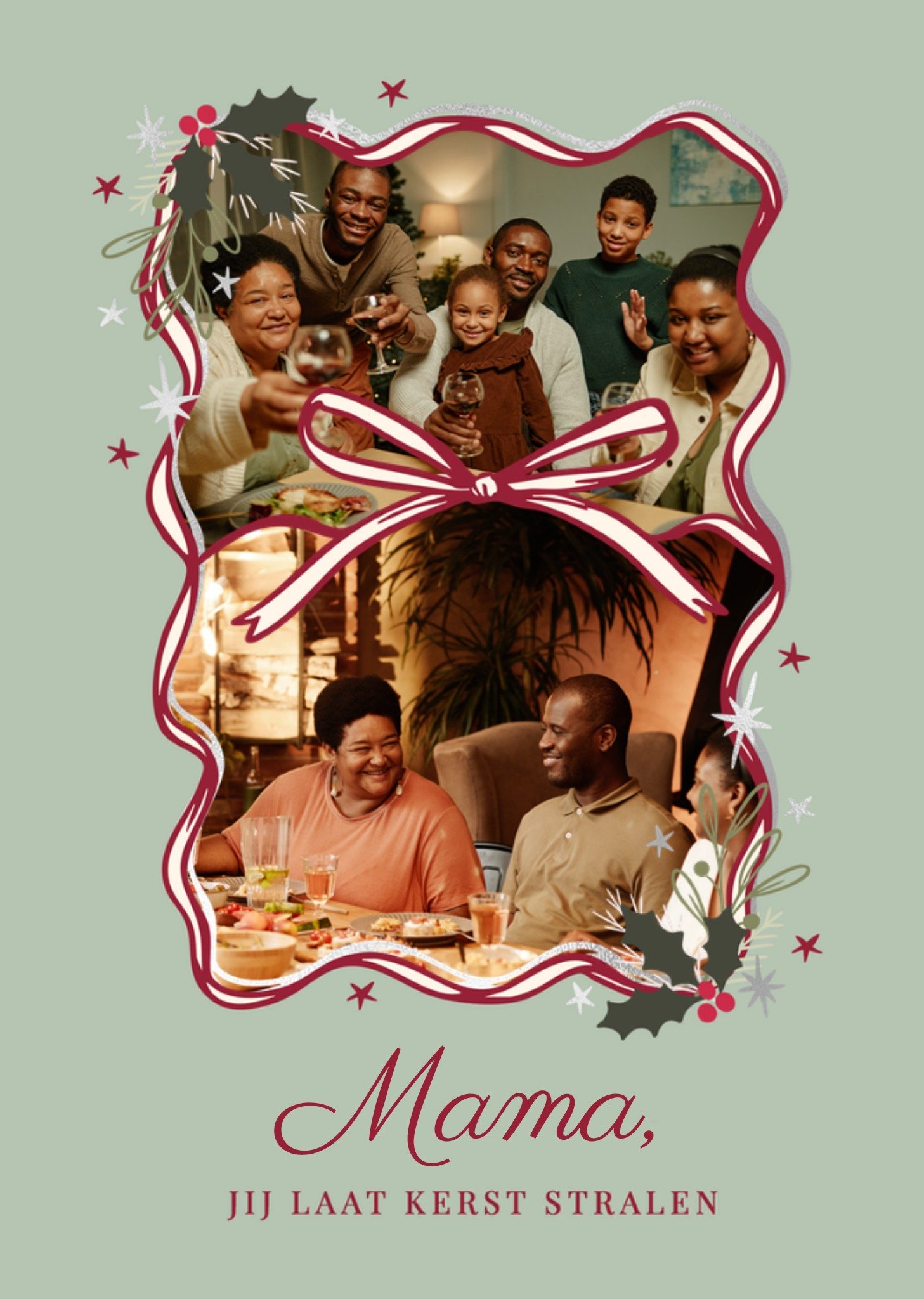 Greetz Kerstkaart Aanpasbare Foto Jij laat Kerst stralen Standard Card