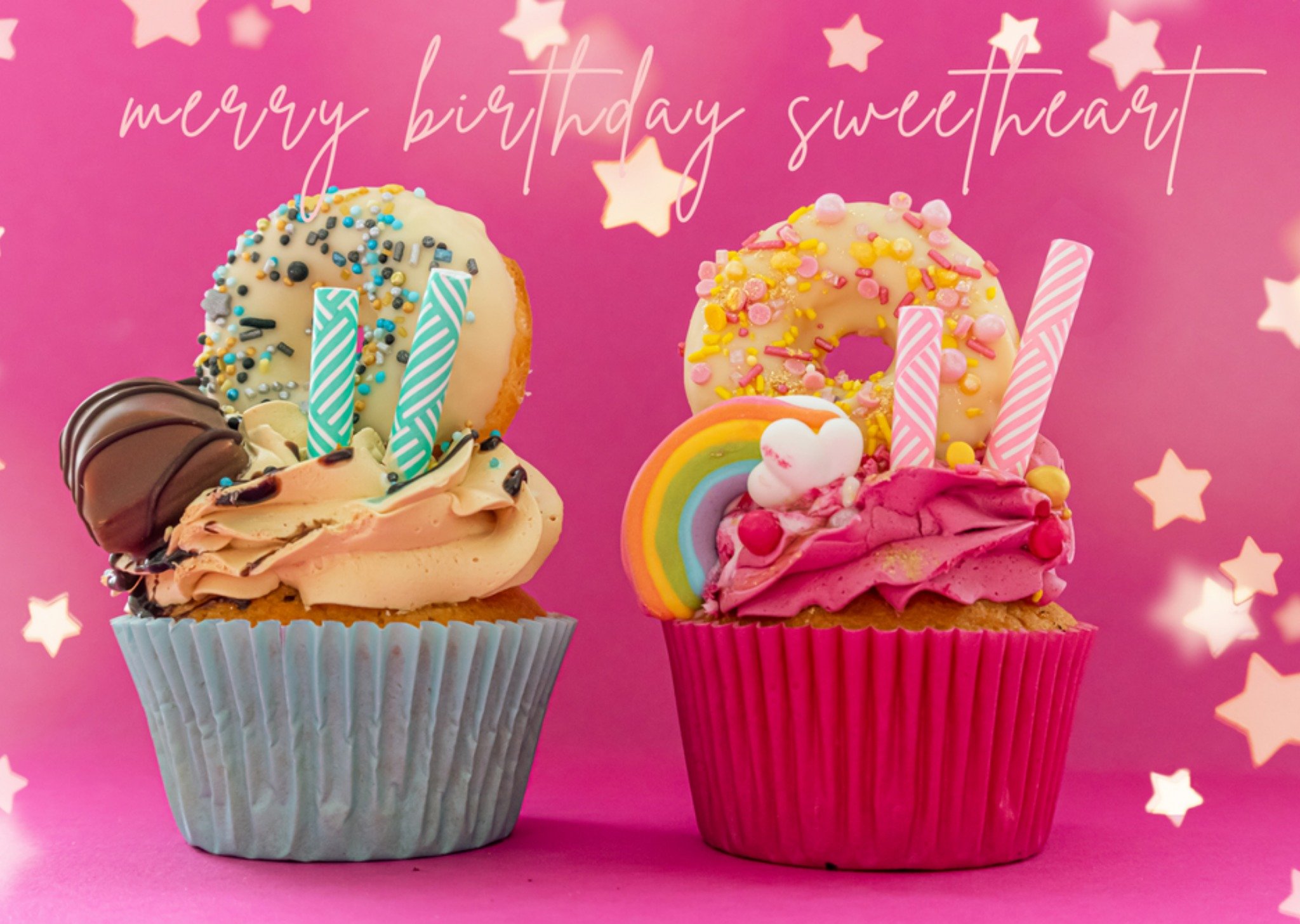 Kerstkaart verjaardag Photoflash