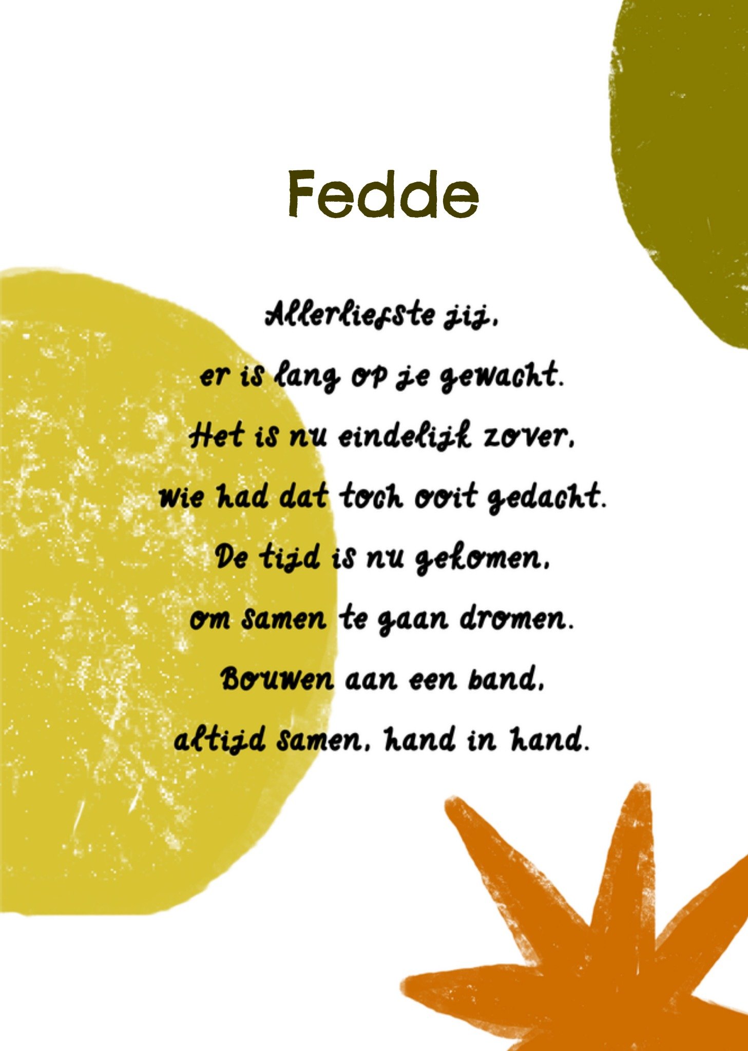 Geboortekaart Adoptie Poem Kaart Greetz