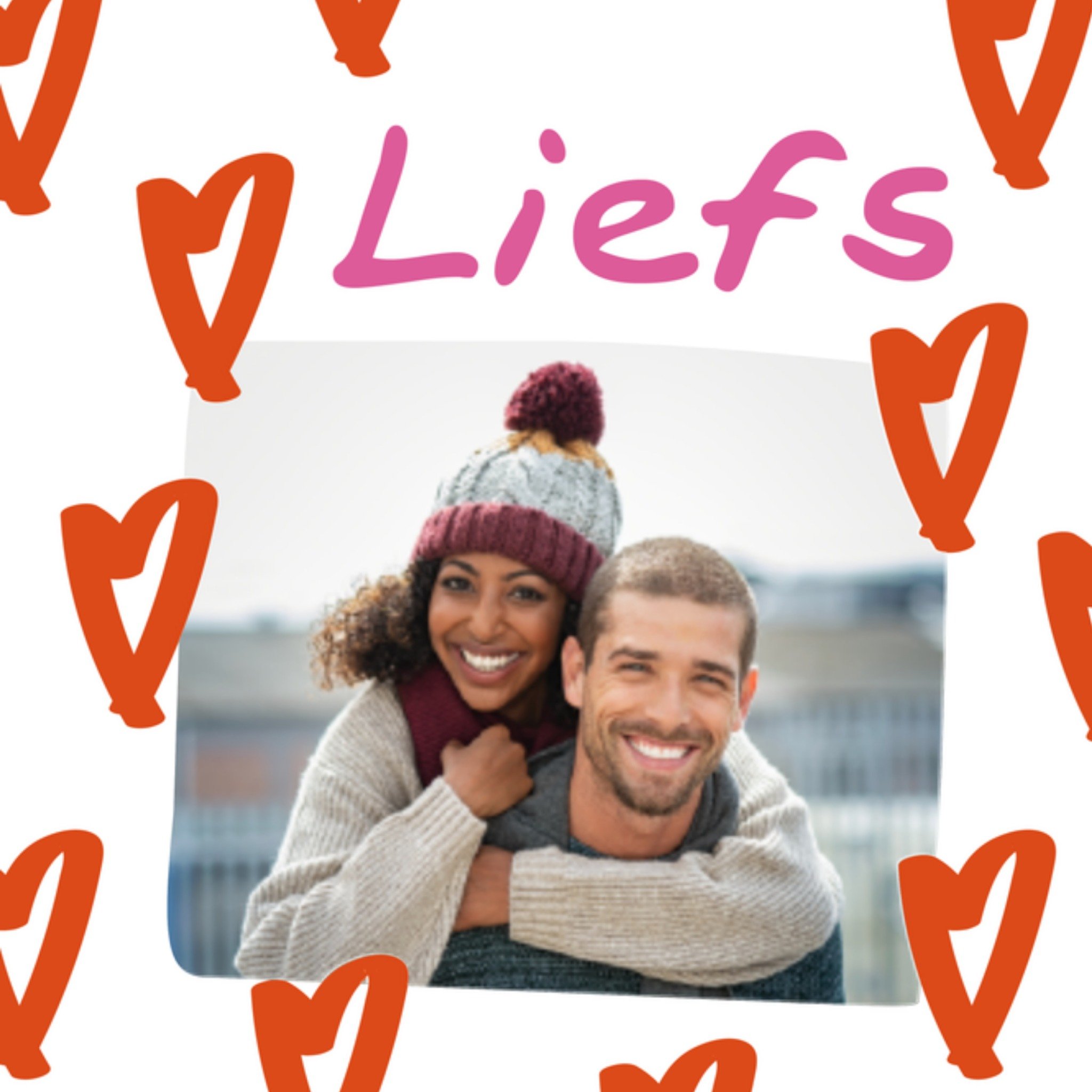 Greetz Valentijnskaart Liefs met foto Vierkant