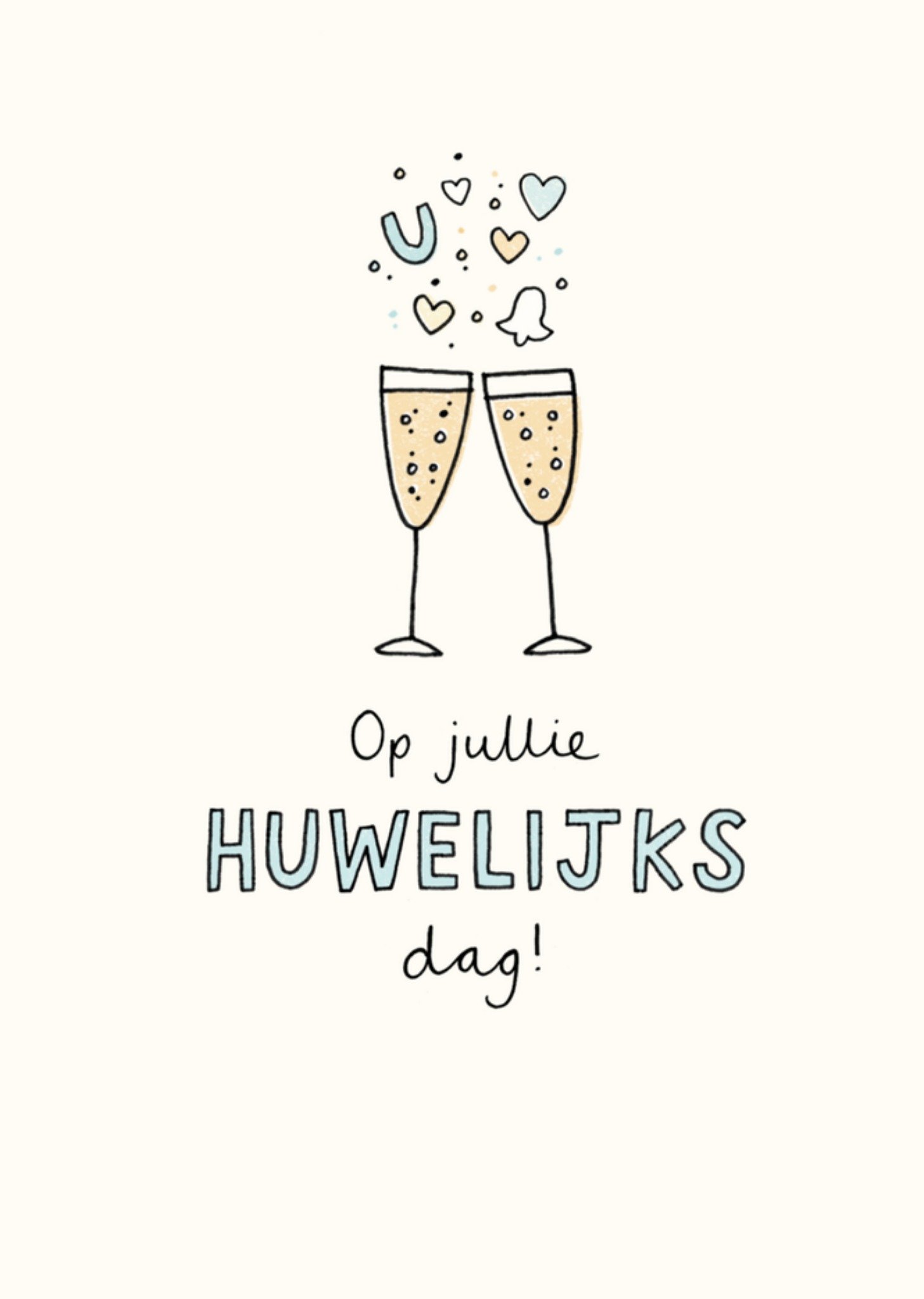 Huwelijkskaart champagne Kaart Jenny Seddon