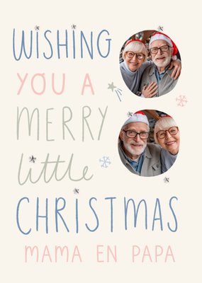 Greetz | Kerstkaart | Wishing You A Merry Little Christmas | Aanpasbare Foto Enn Tekst