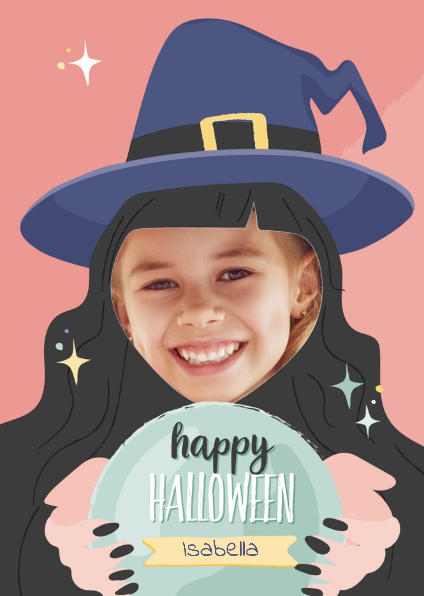 Halloweenkaart foto met naam Kaart Tante Kaartje