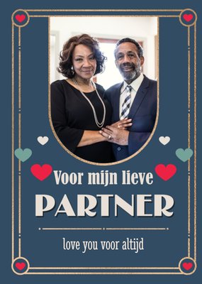 Voor Mijn Lieve Partner Foto Upload Hartjes Liefde Kaart
