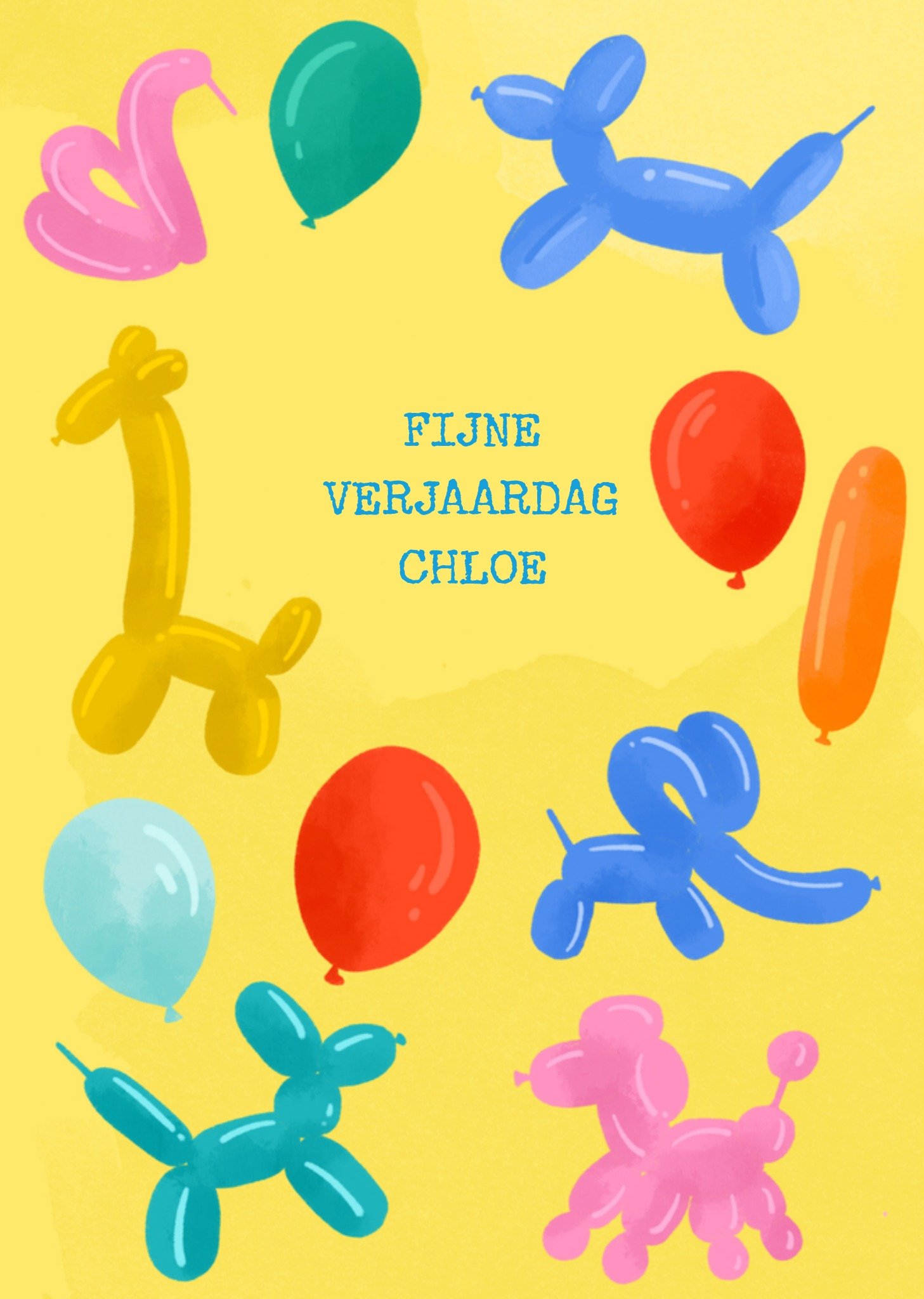 Verjaardag Vrolijk Ballon Greetz