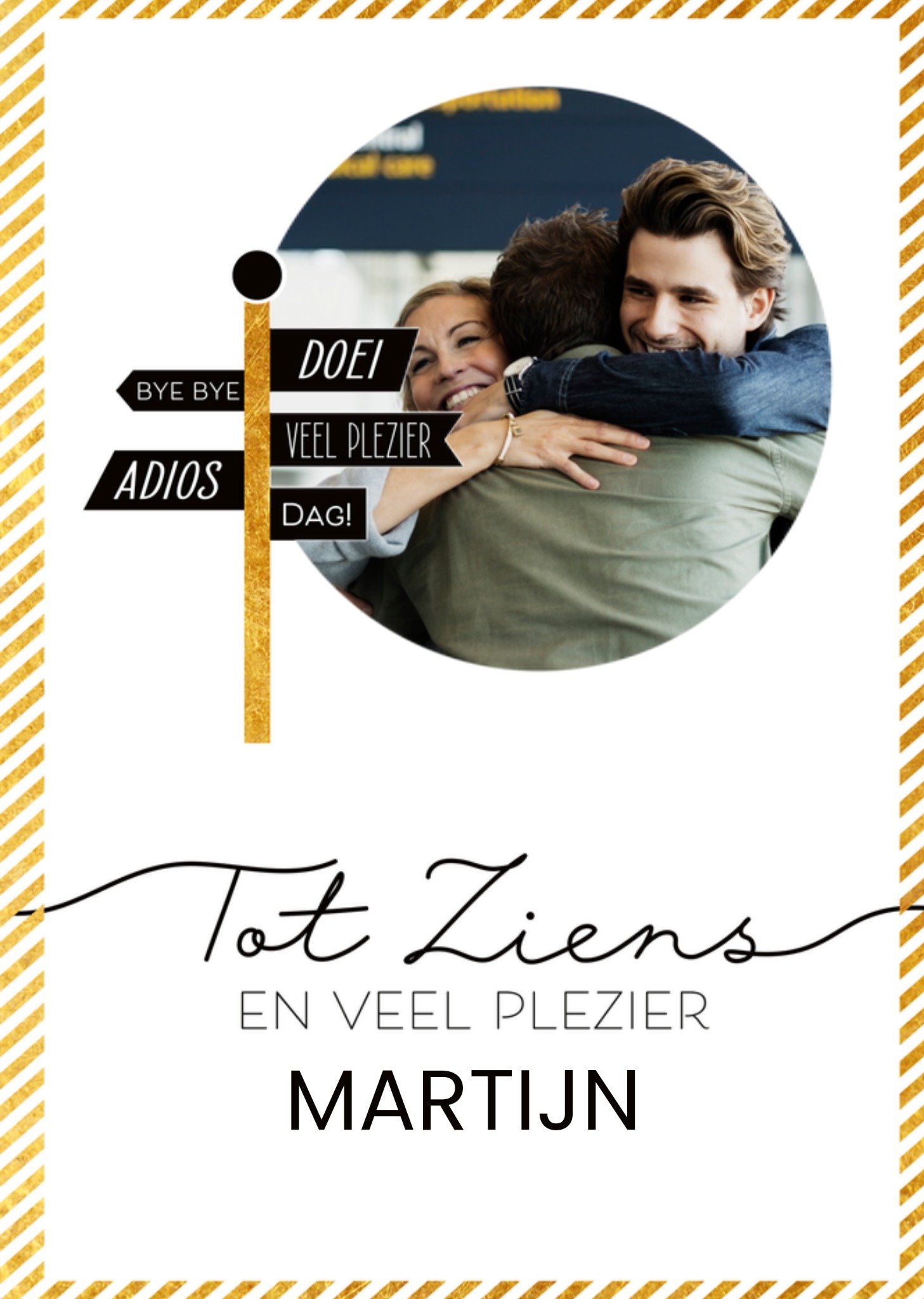 Vakantie kaart Veel plezier Kaart Paperclip