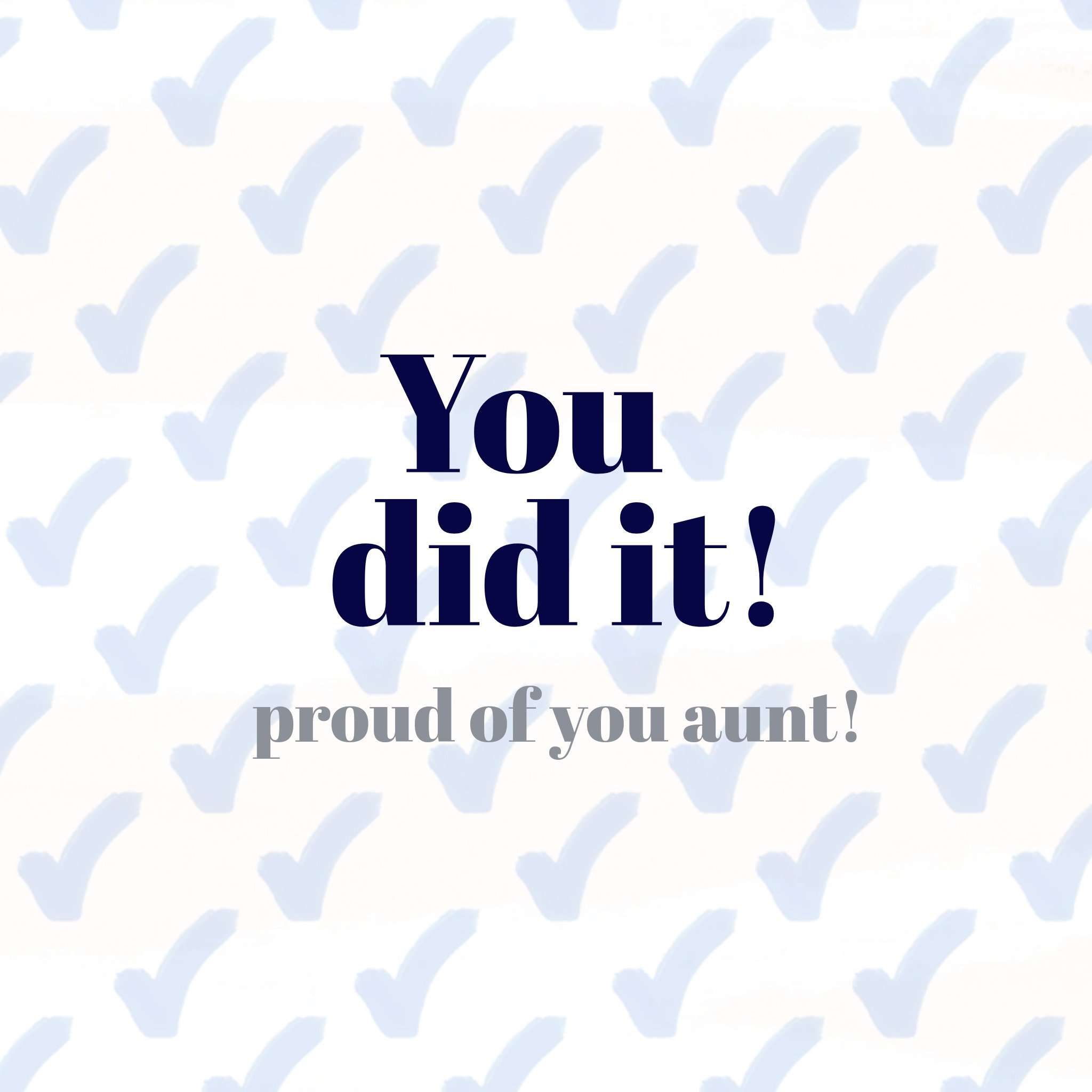 Greetz Geslaagd kaart tante Vierkant