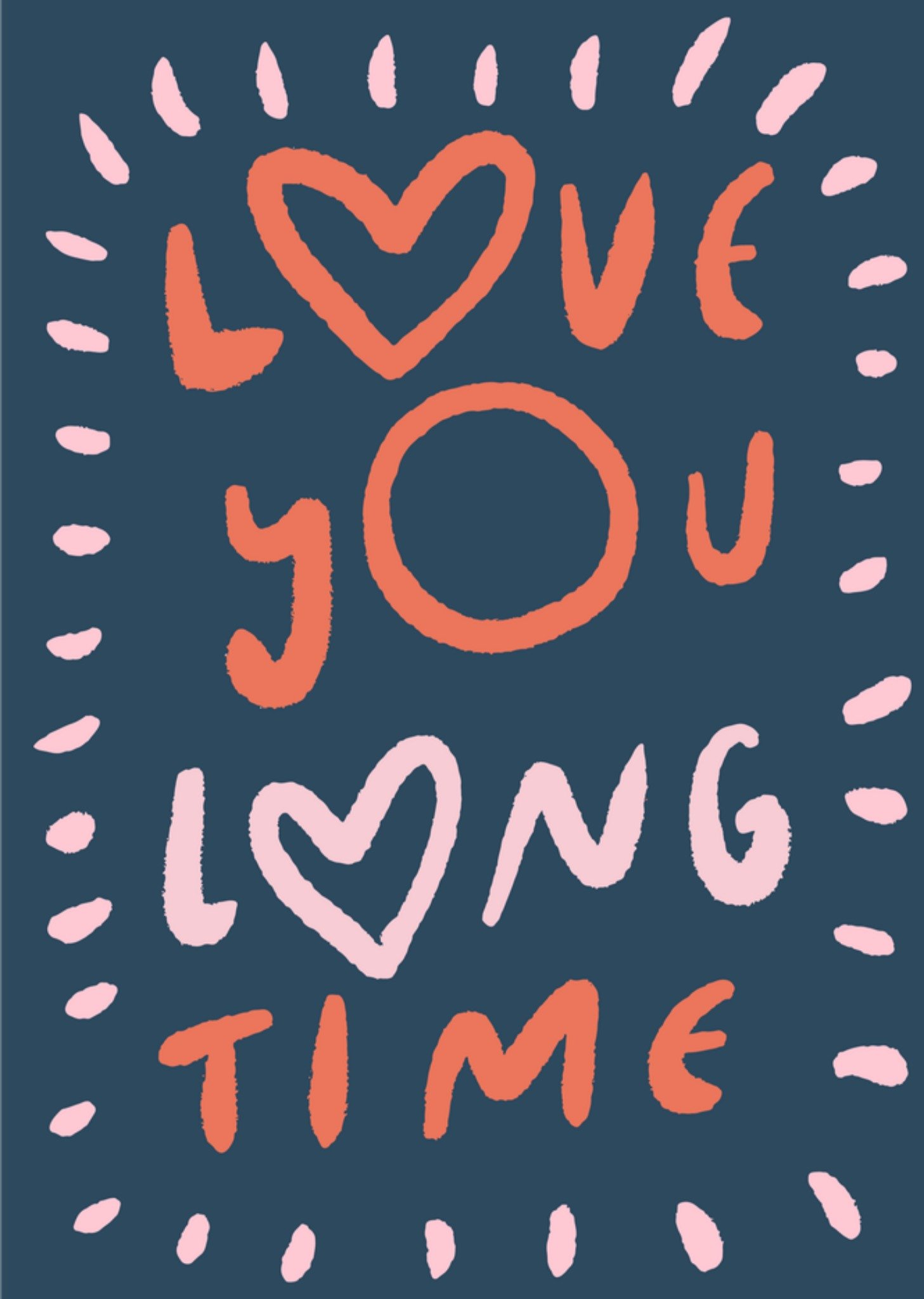 Greetz Valentijnskaart Love you long time Standard Card