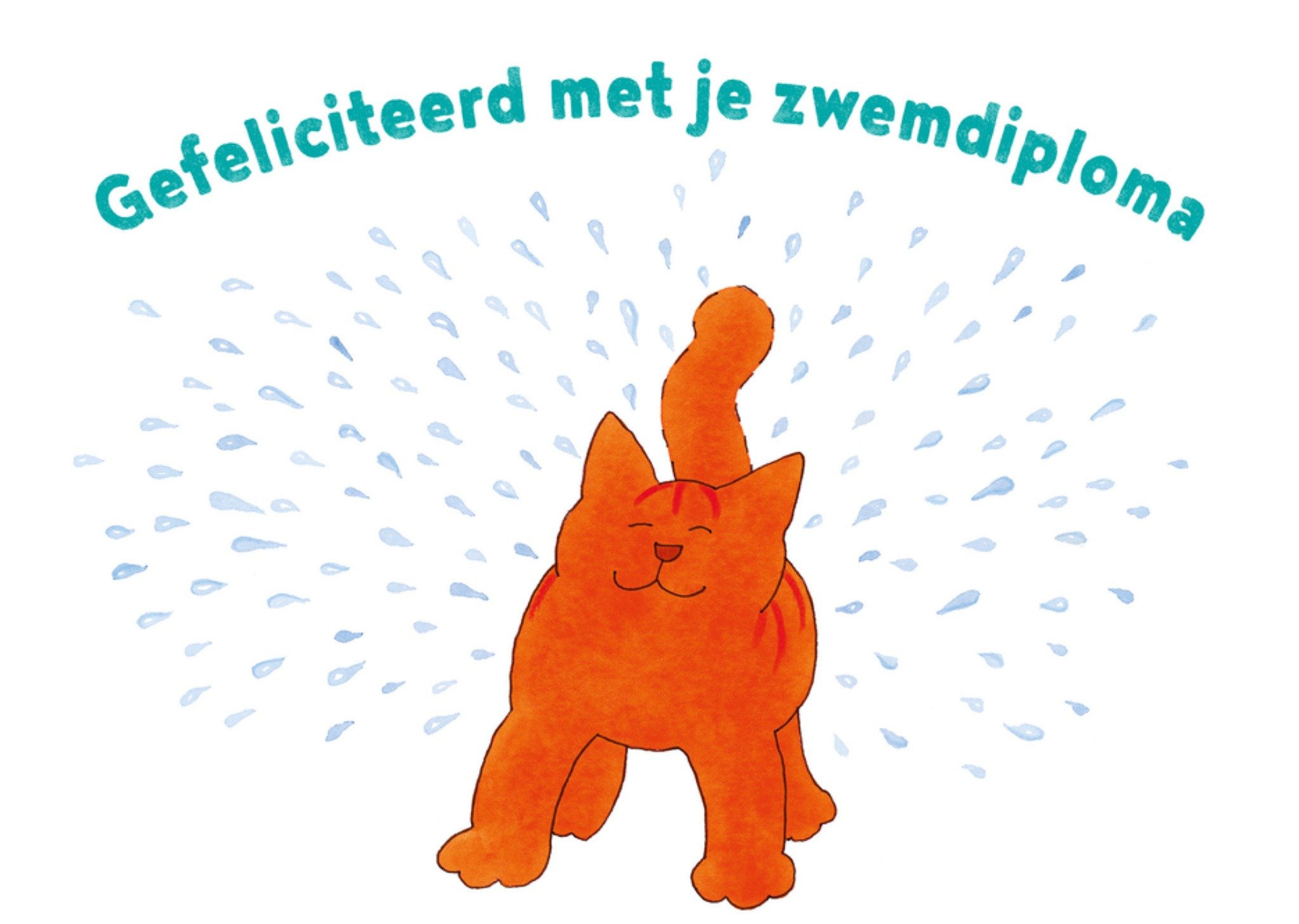 Zwemdiploma kaart Kat Kaart Dikkie Dik