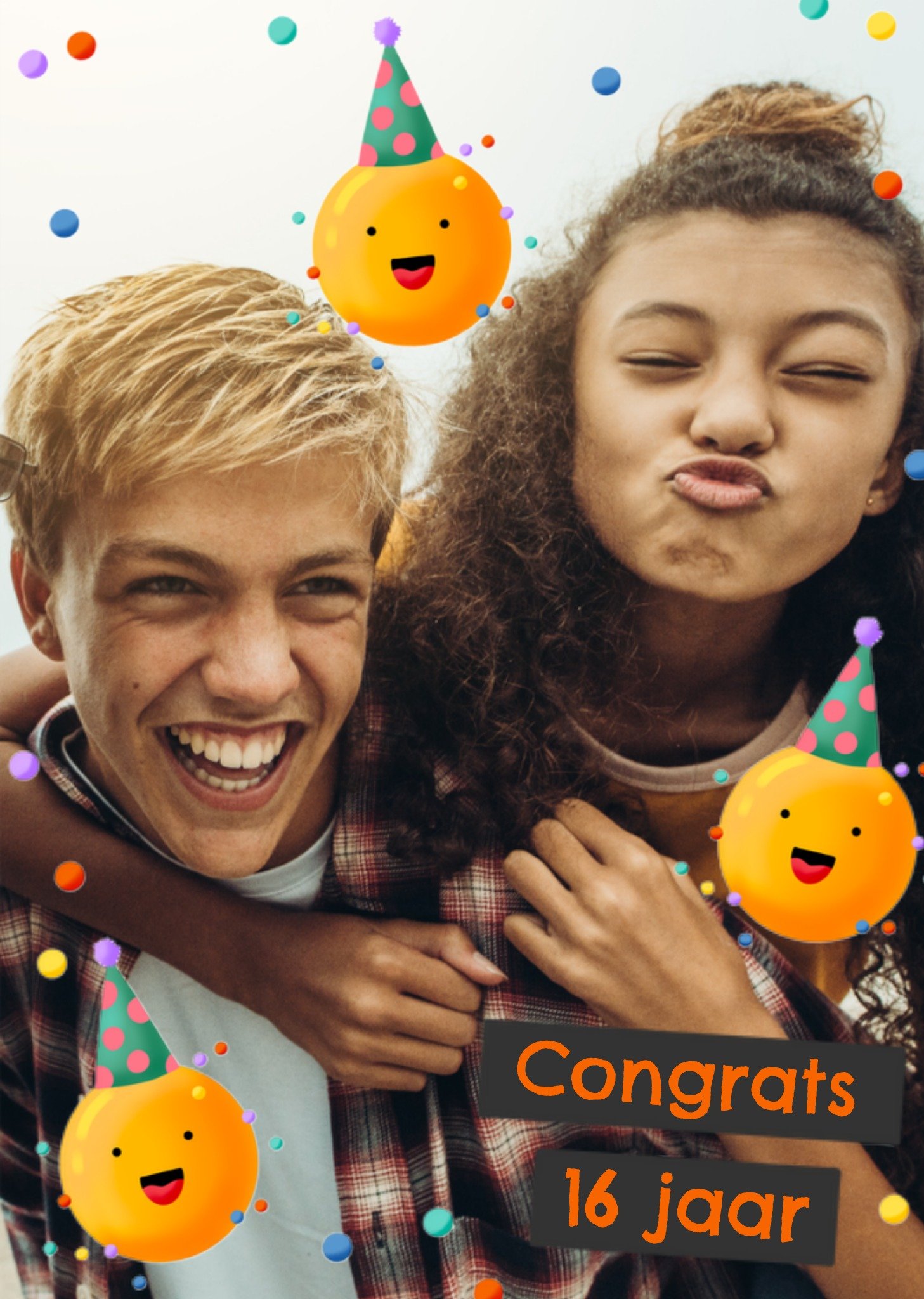 Greetz Verjaardagskaart 16 jaar Met foto Standard Card