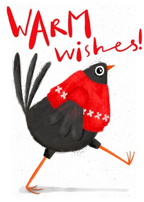 Gozde | Kerstkaart | Warm Wishes Illustrated Bird