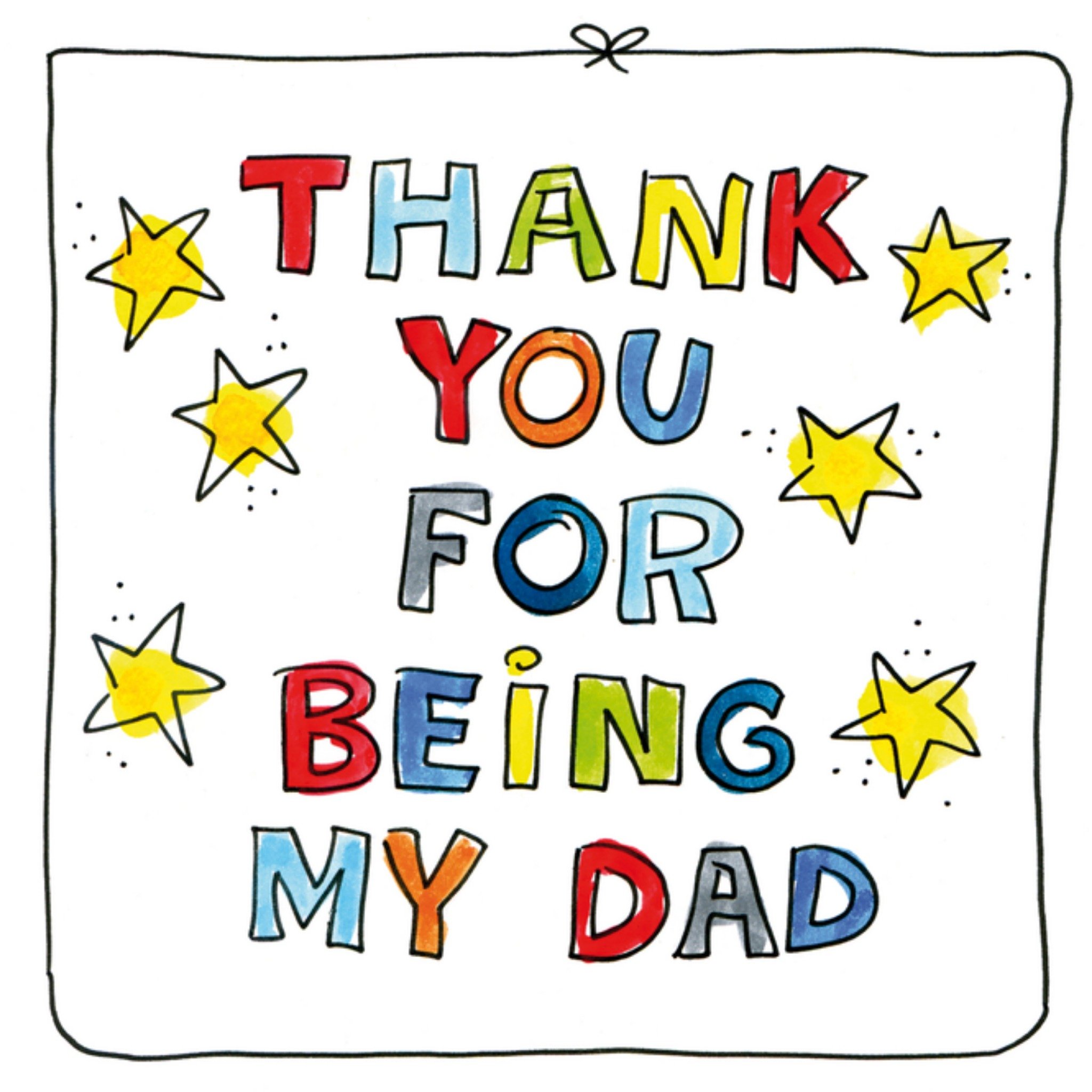 Vaderdagkaart thank you Vierkante Kaart Blond Amsterdam