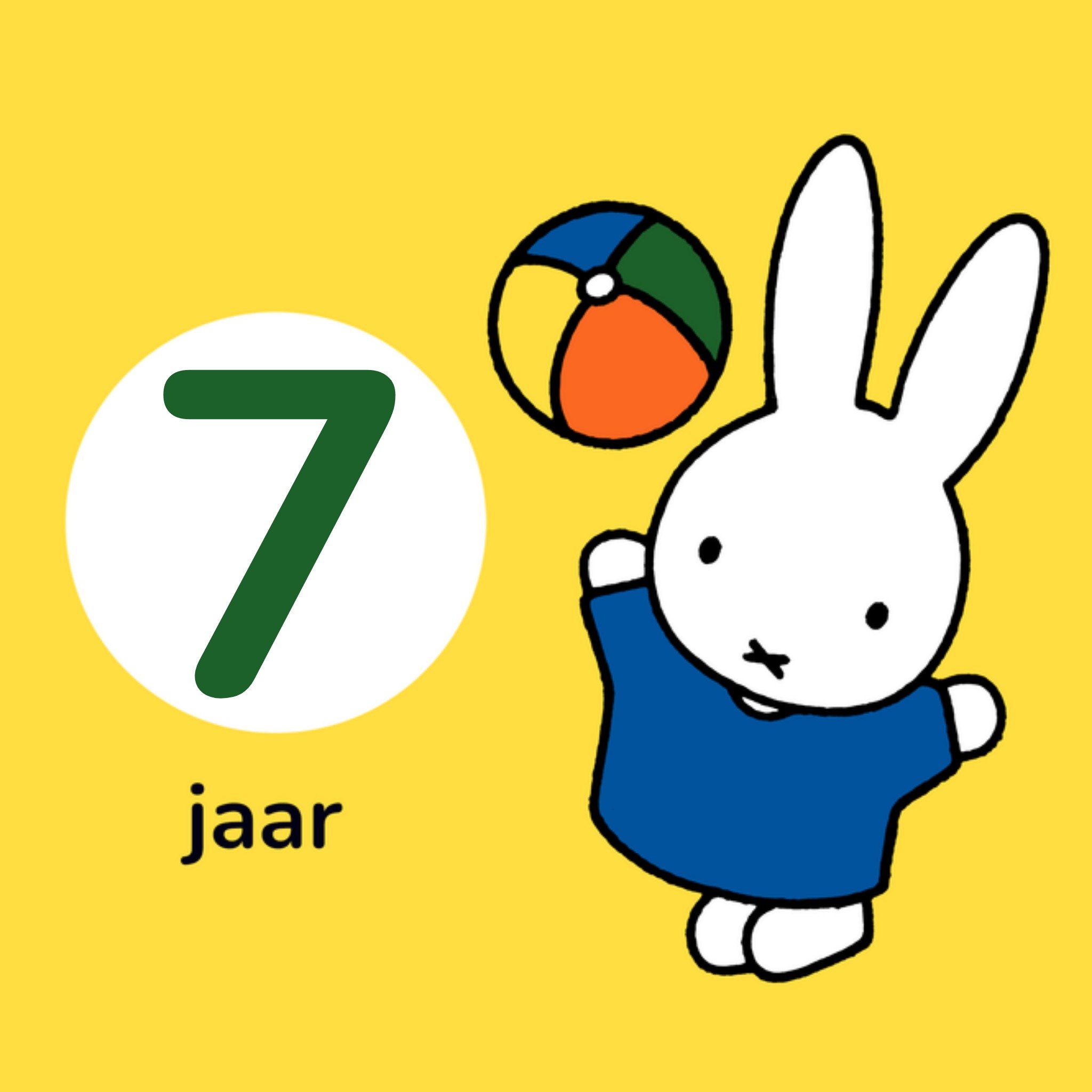 Miffy Verjaardagskaart 7 jaar Nijntje