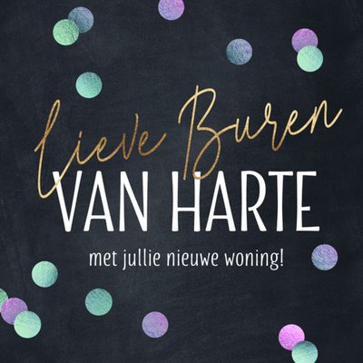 Luckz I Nieuwe woning kaart | Van harte | Confetti