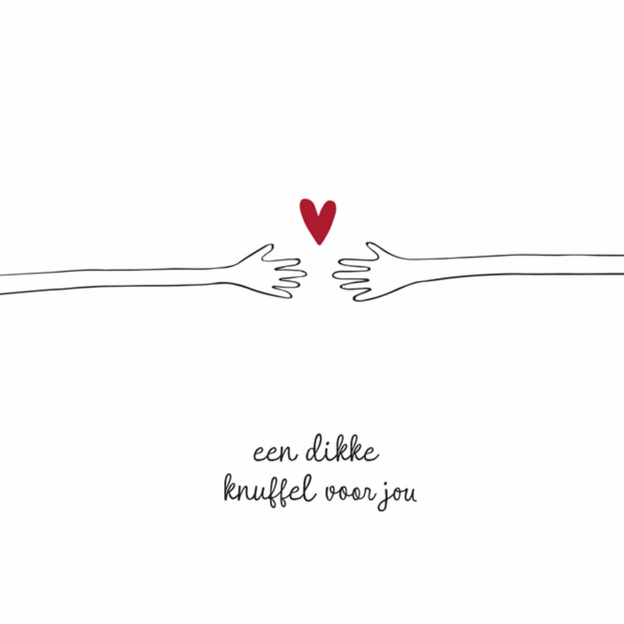 Denken aan kaart Een dikke knuffel voor jou Vierkante Kaart Zusss