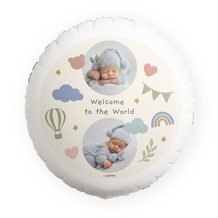 Ballon | Welcome to the World | Foto aanpasbaar