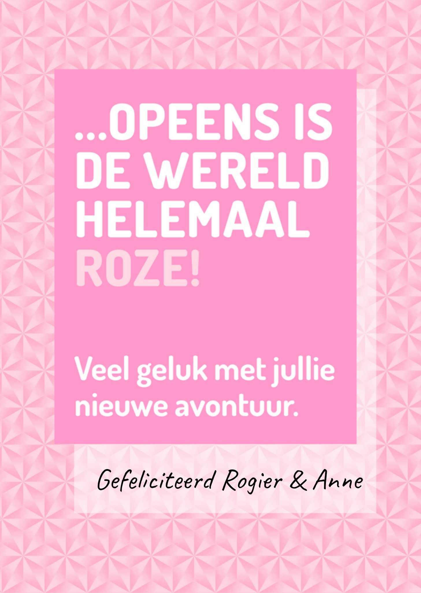 Geboortekaart meisje met naam Kaart Love Repeat