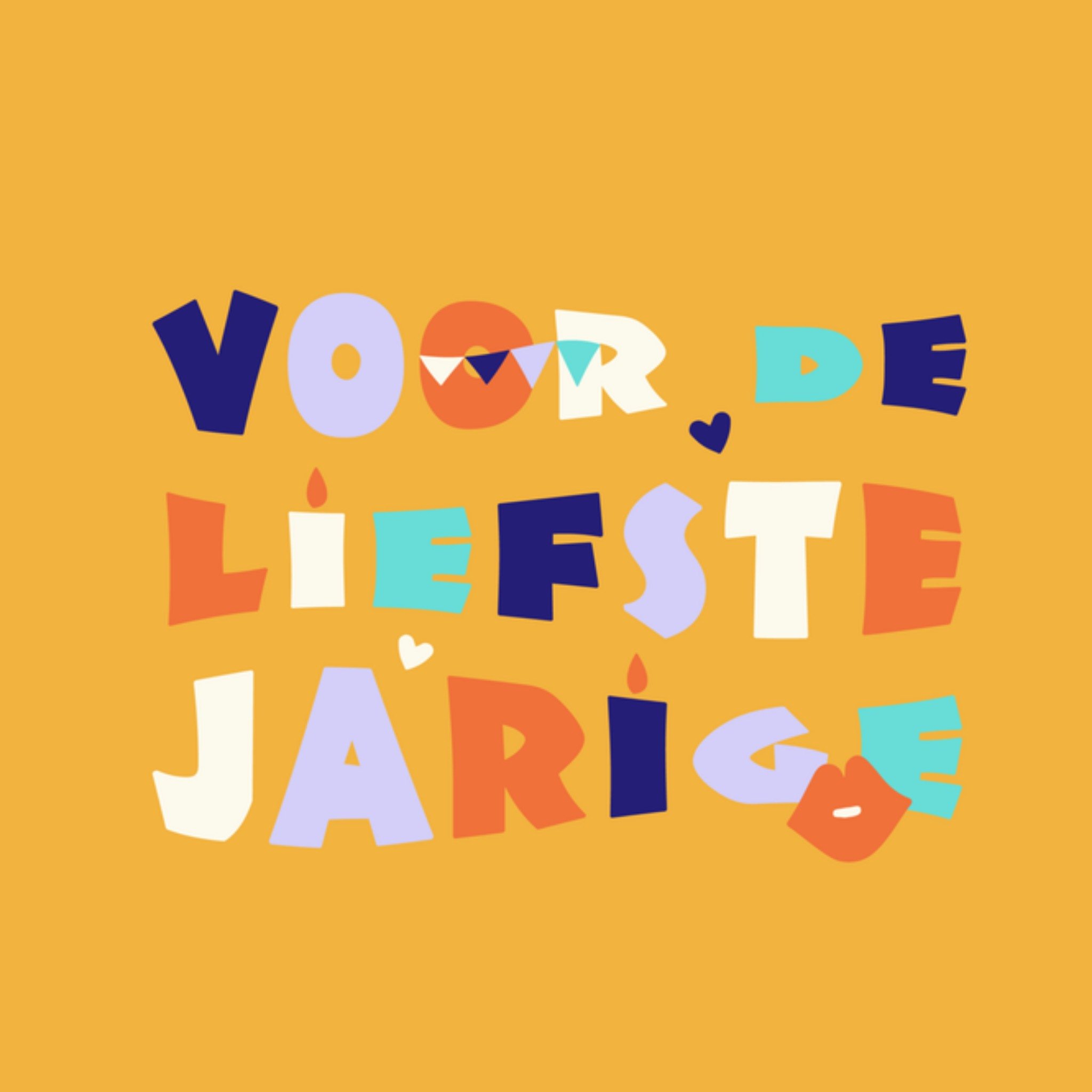 Greetz Verjaardagskaart liefste jarige Vierkant
