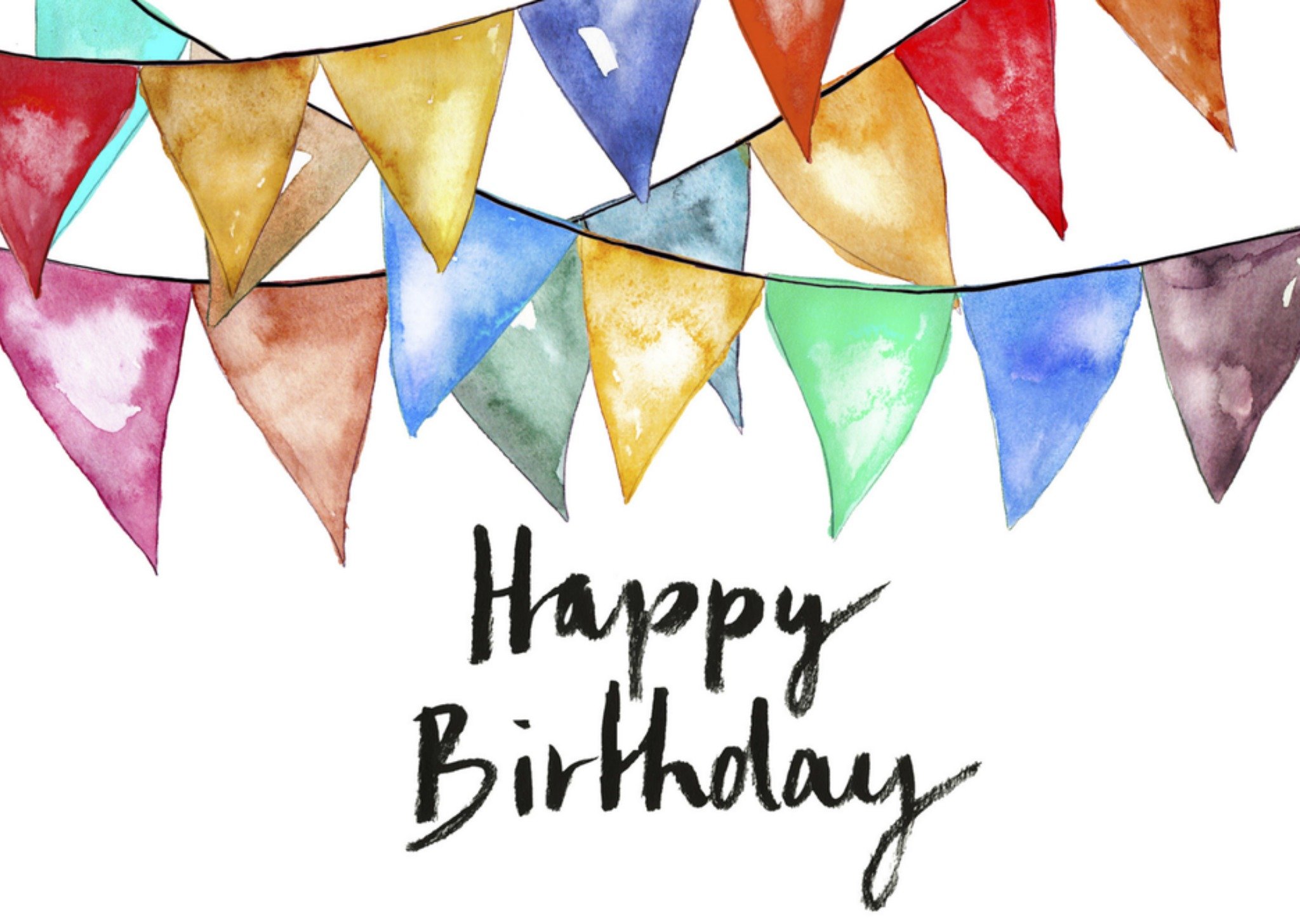 Verjaardag Vlaggetjes Kaart Marie Bodié