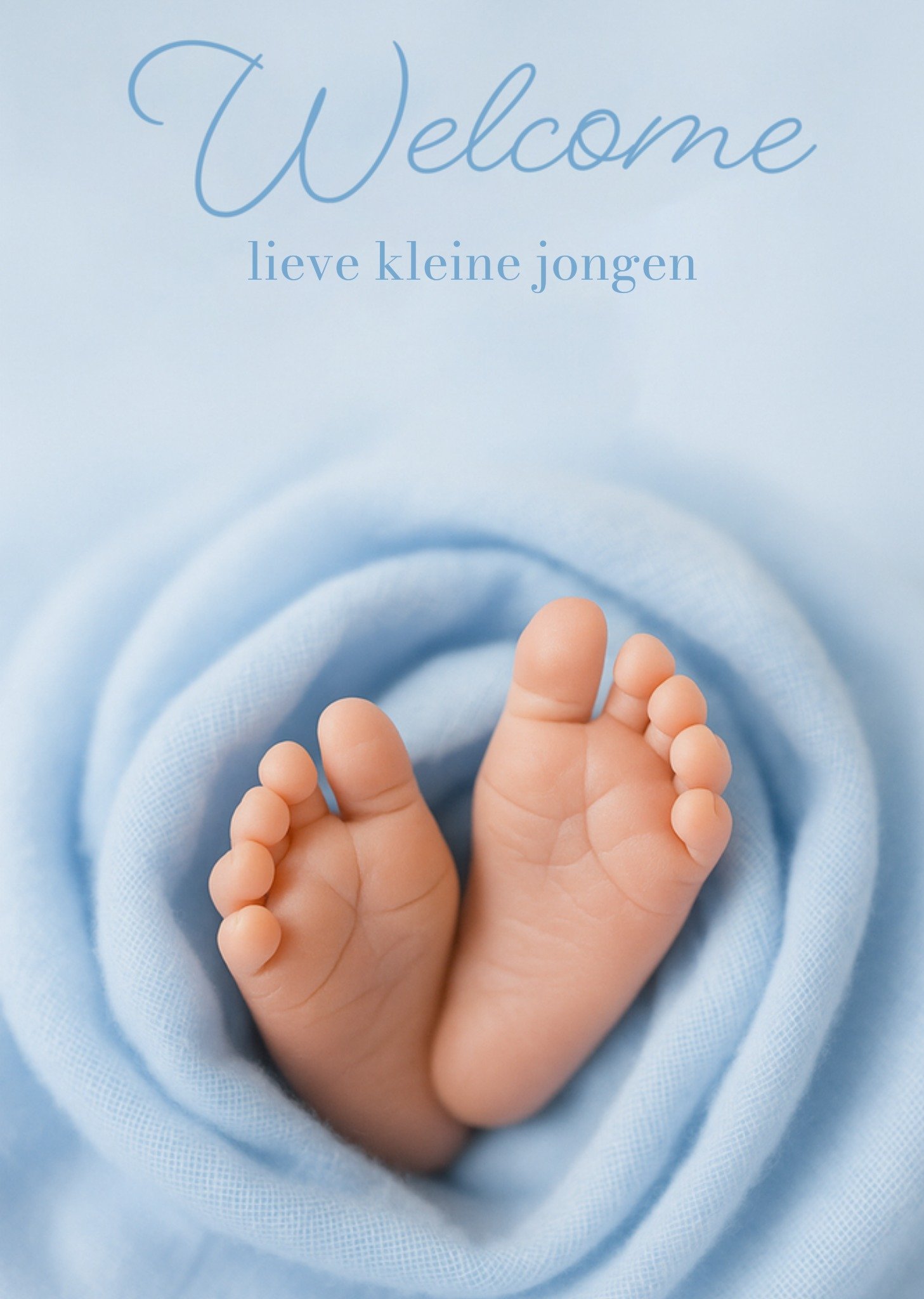 Greetz Geboortekaart Welcome lieve kleine jongen Standard Card