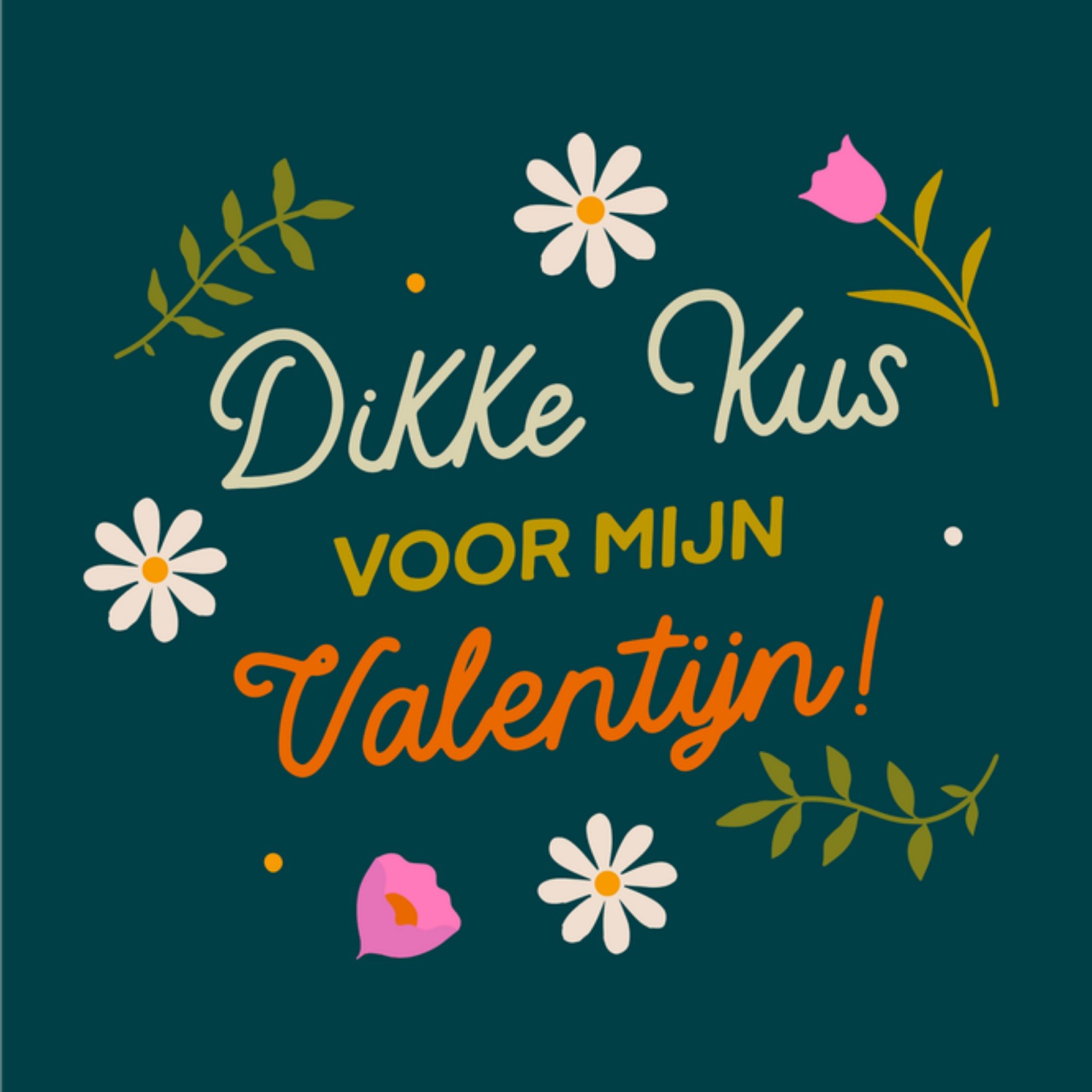 Greetz Valentijnskaart Dikke Kus Vierkant