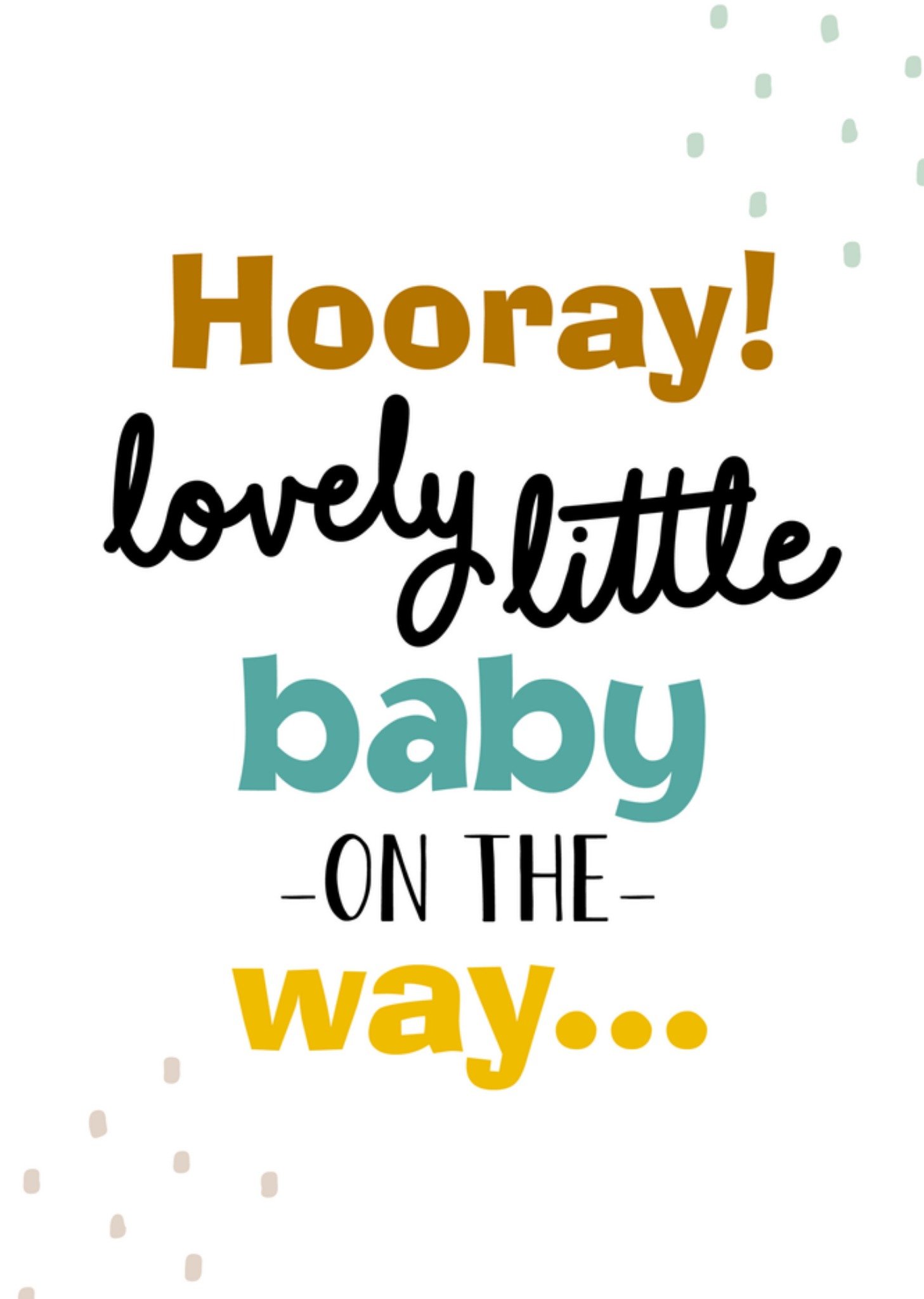 Greetz Zwangerschapskaart baby on the way Standard Card
