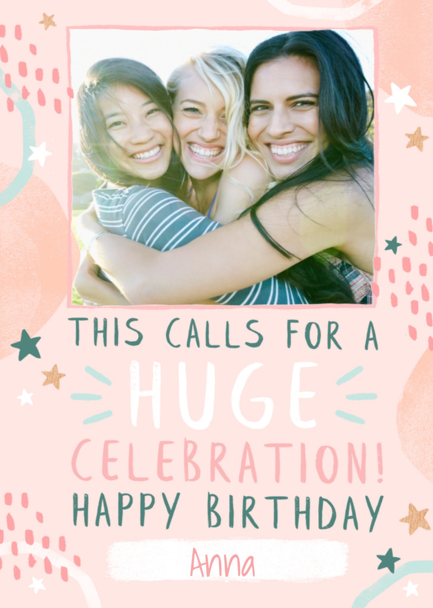 Verjaardagskaart met naam foto Kaart Studio Sundae