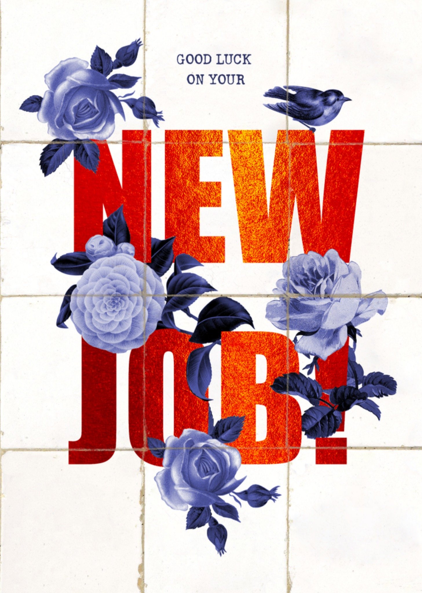 Nieuwe baan kaart Bloemen Kaart Bright Spot