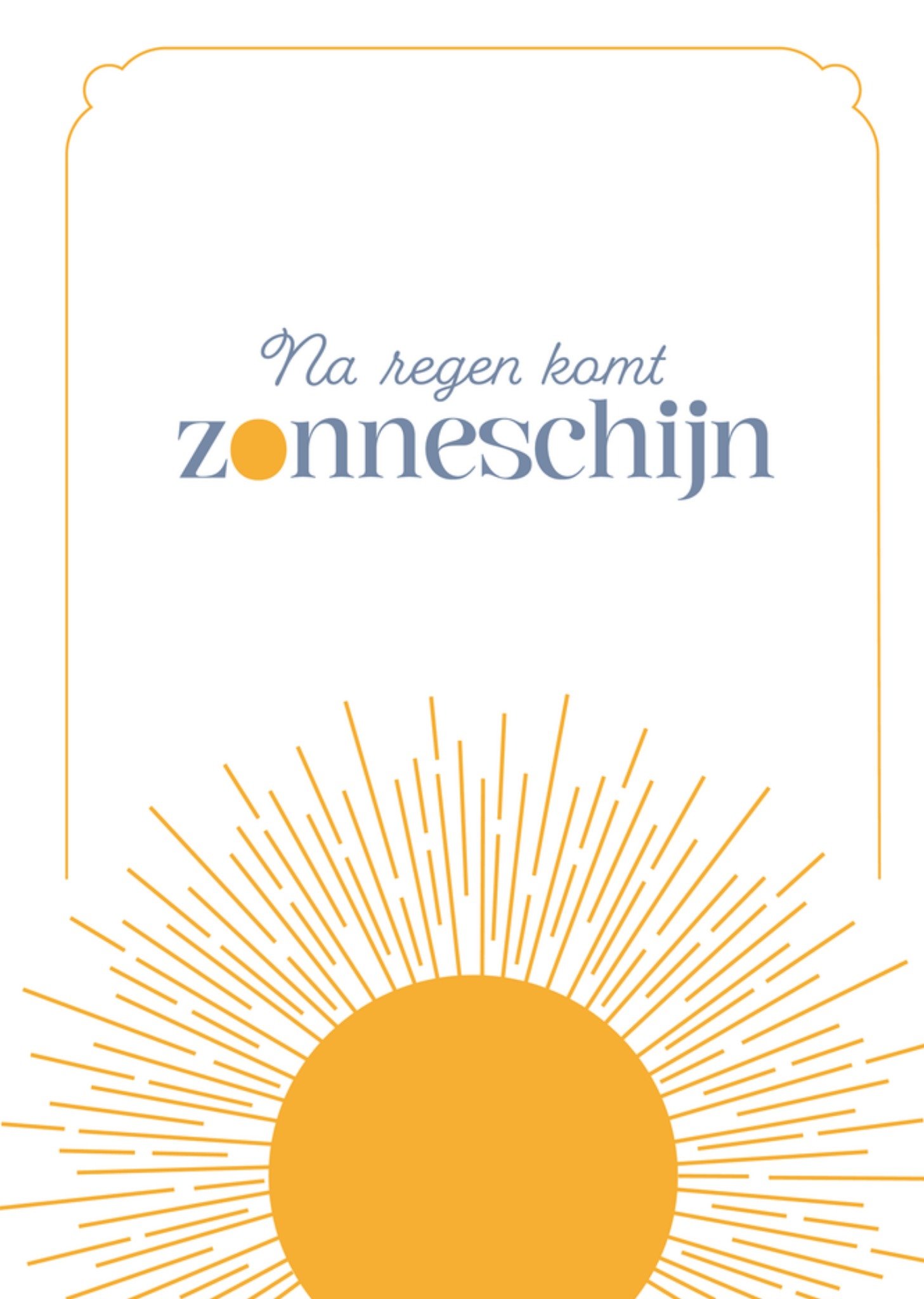 Condoleancekaart Na regen komt zonneschijn KaartPaperclip