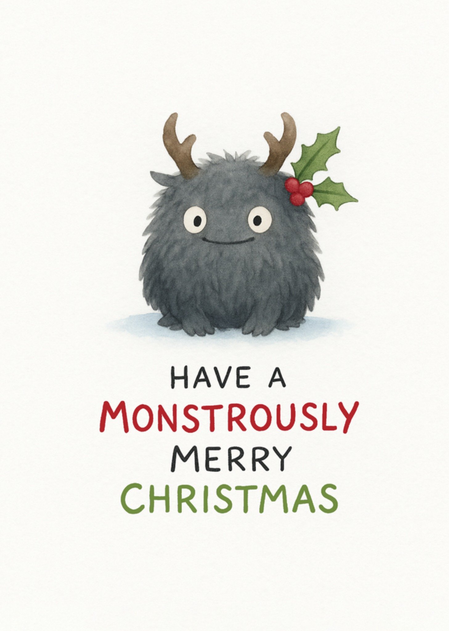 Greetz Kerstkaart Have a monstrously merry christmas Standard Card
