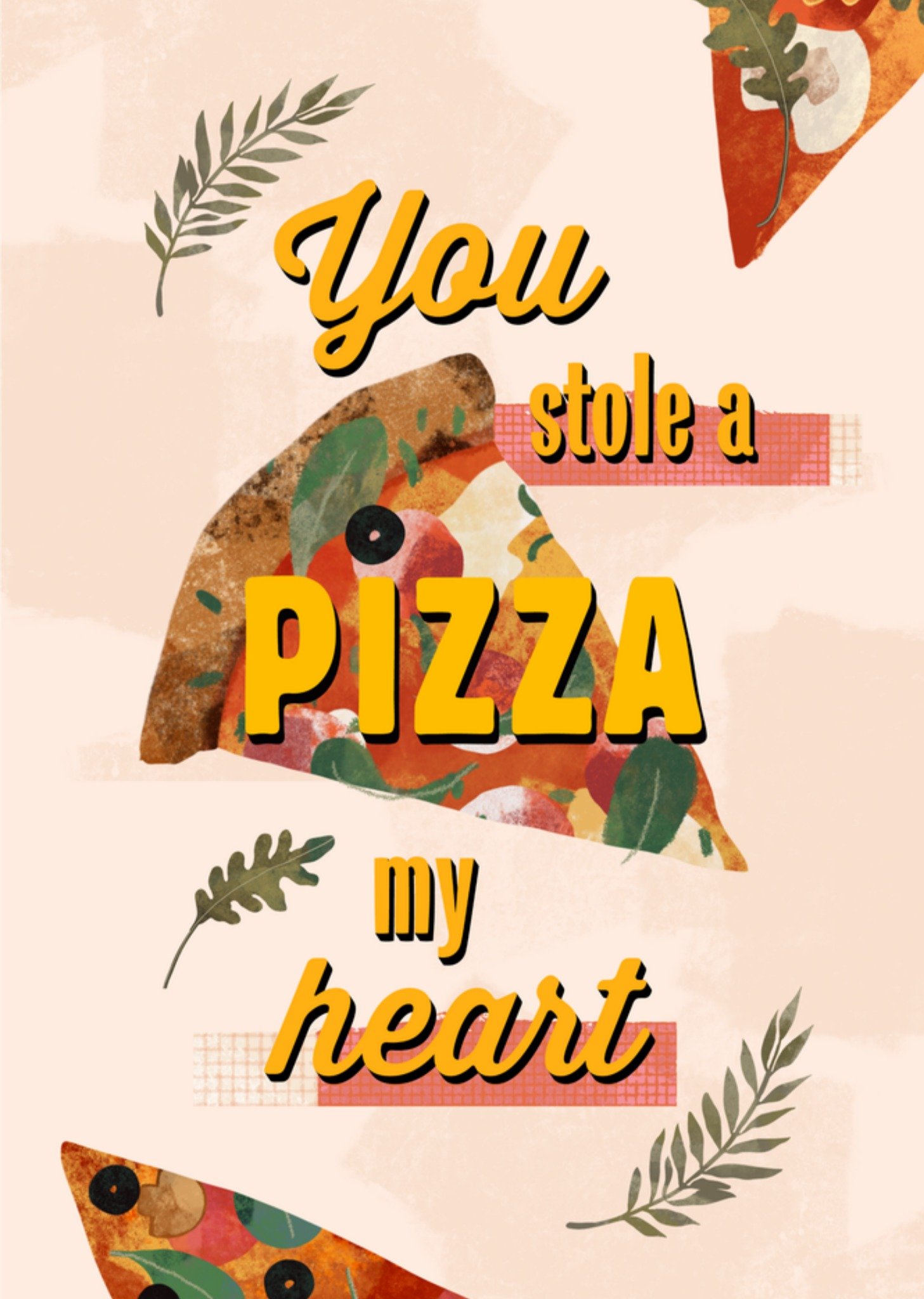 Valentijnskaart Pizza Kaart Greetz