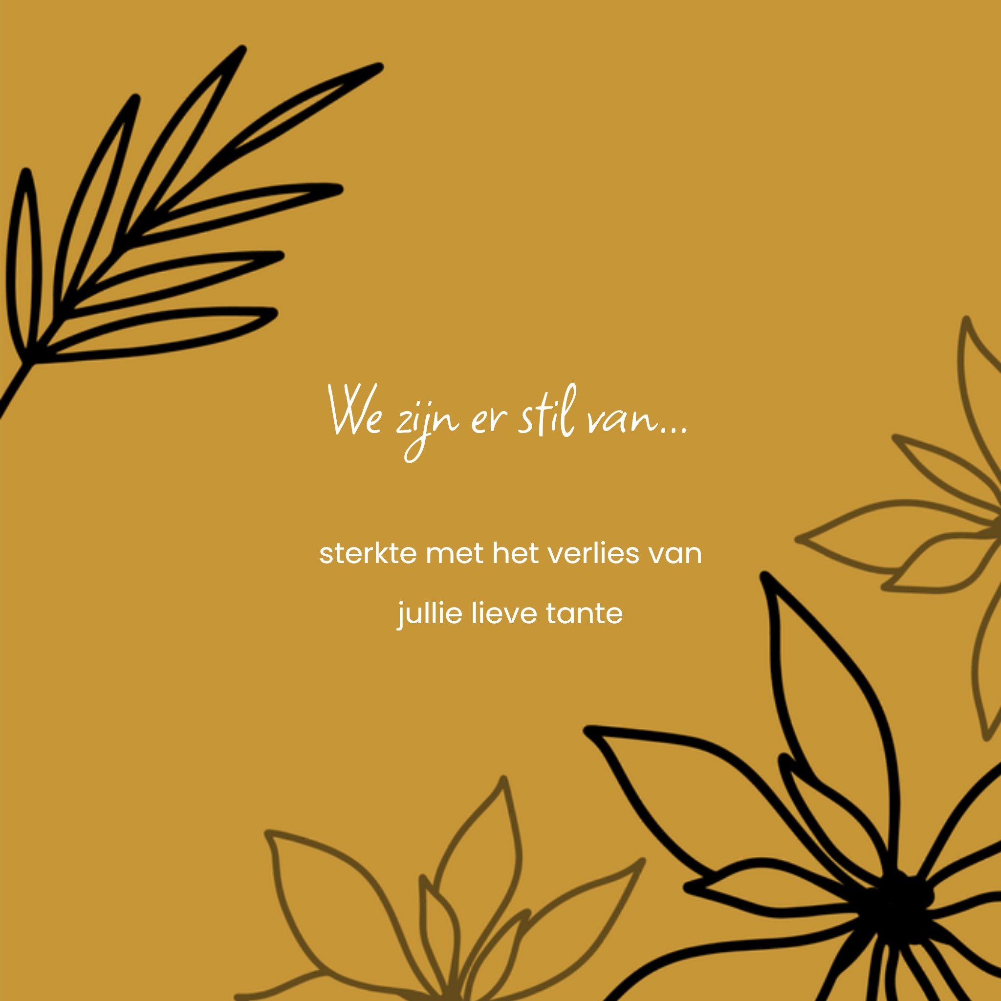 Greetz Condoleancekaart We zijn er stil van.. Vierkant