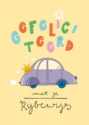Funny Side Up | Rijbewijskaart | Gefeliciteerd met je rijbewijs