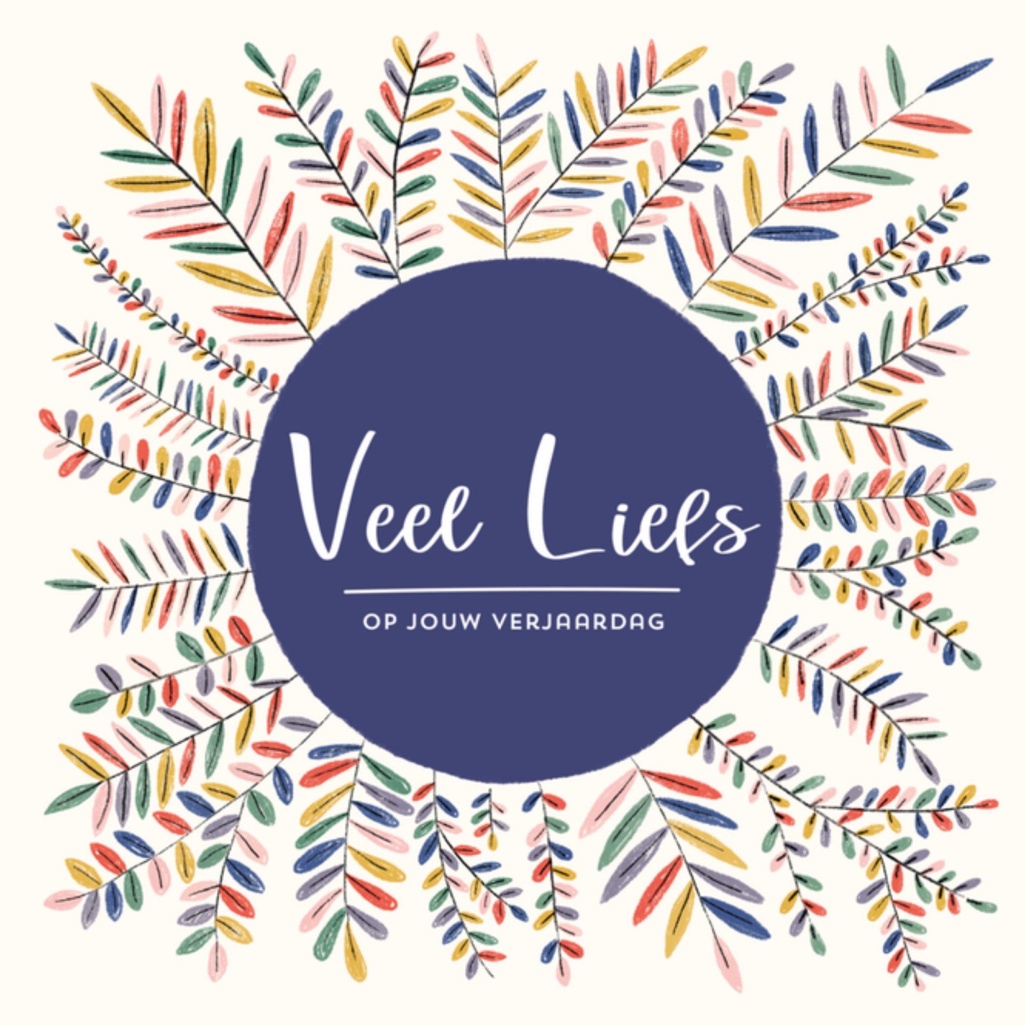 Greetz Verjaardagskaart veel liefs Vierkant