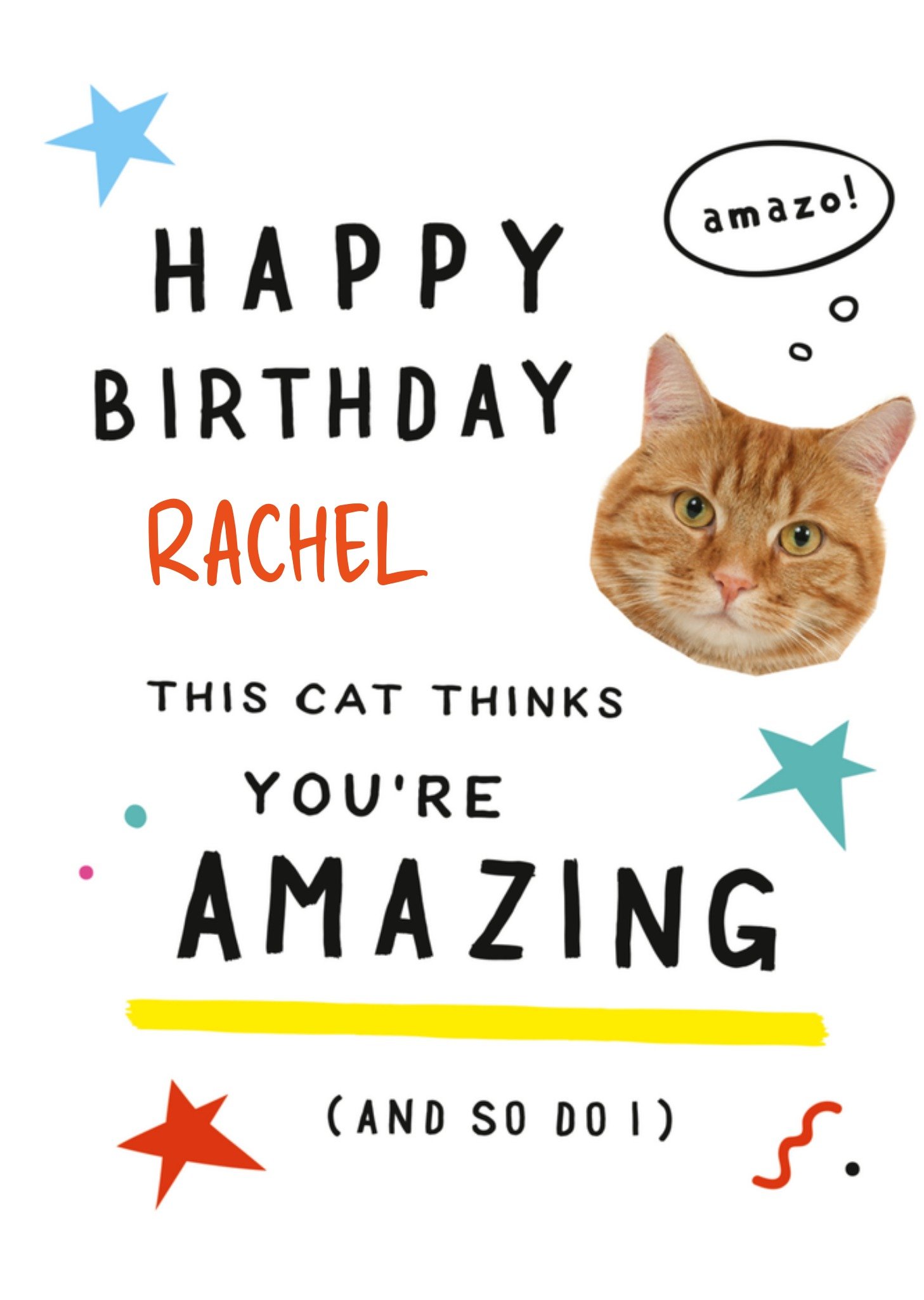 Verjaardagskaart kat met naam Kaart Happy Jackson