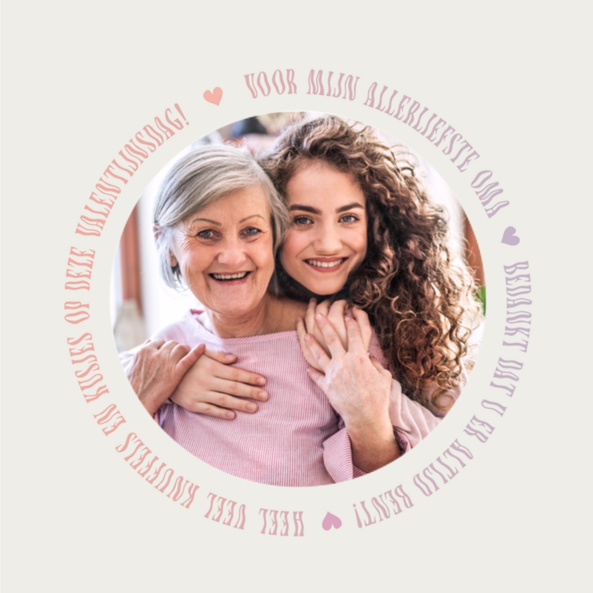 Greetz Valentijnskaart Oma Met foto Vierkant