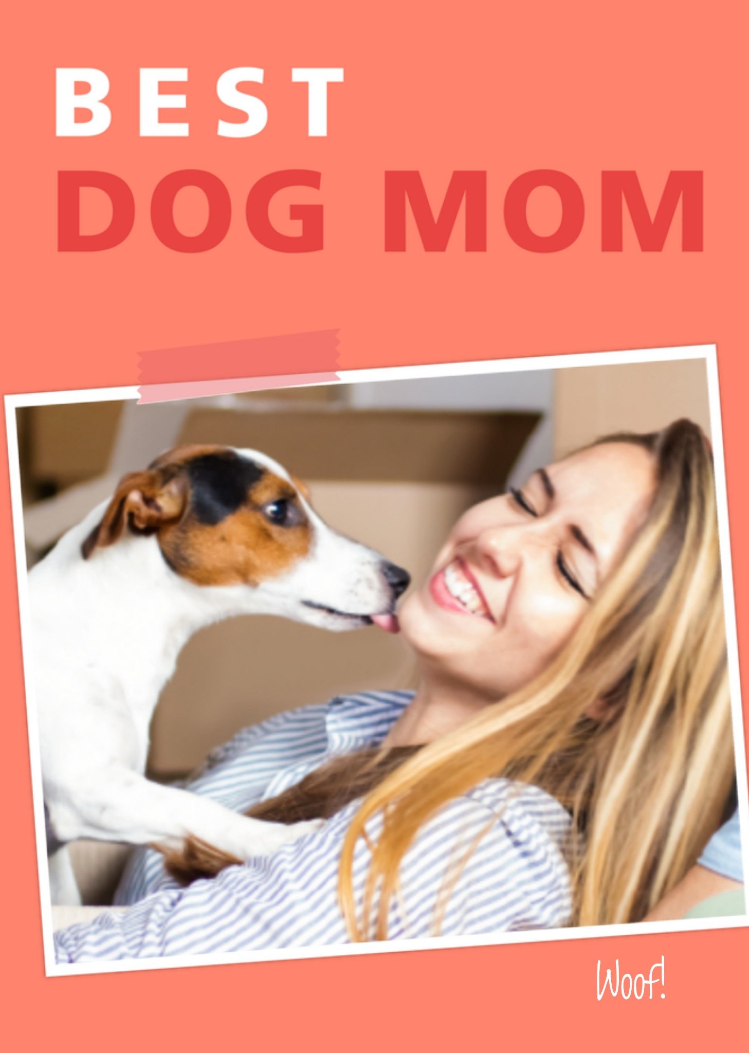 Greetz Moederdagkaart foto dog mom Standard Card